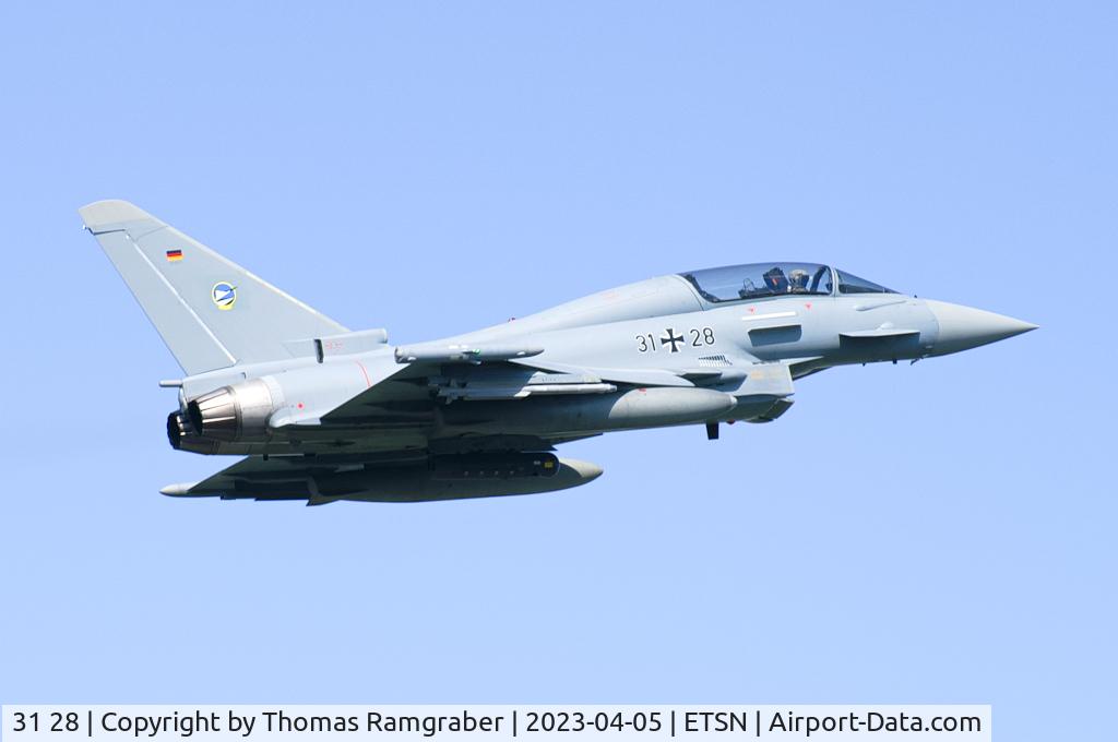 31 28, 2019 Eurofighter EF-2000 Typhoon T C/N GT0031, Germany - Air Force Eurofighter Typhoon T