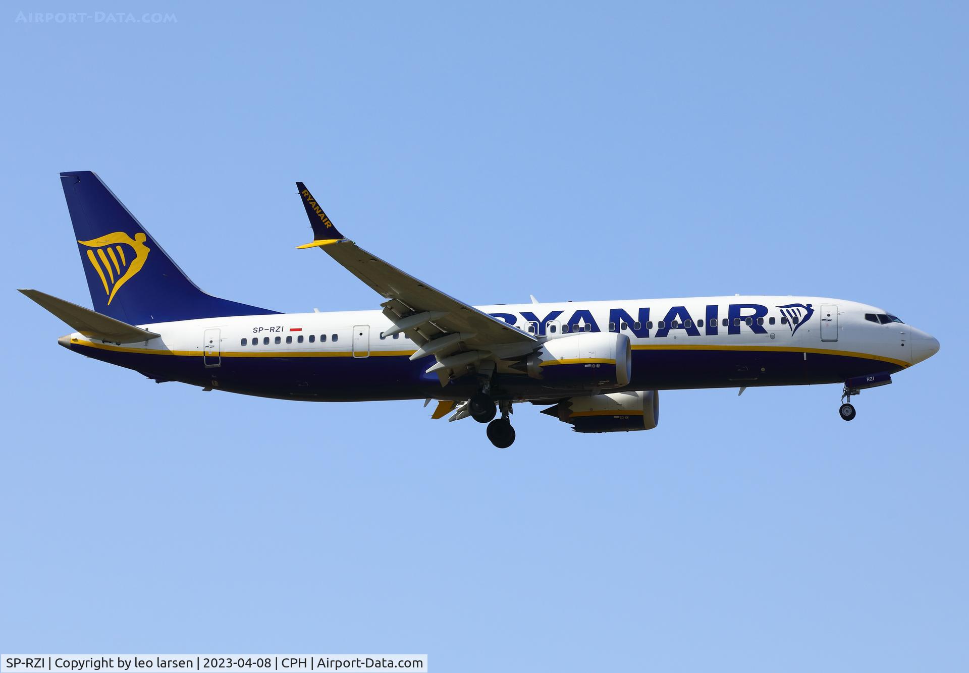 SP-RZI, 2019 Boeing 737-8-200 MAX C/N 62305, Copenhagen 8.4.2023
