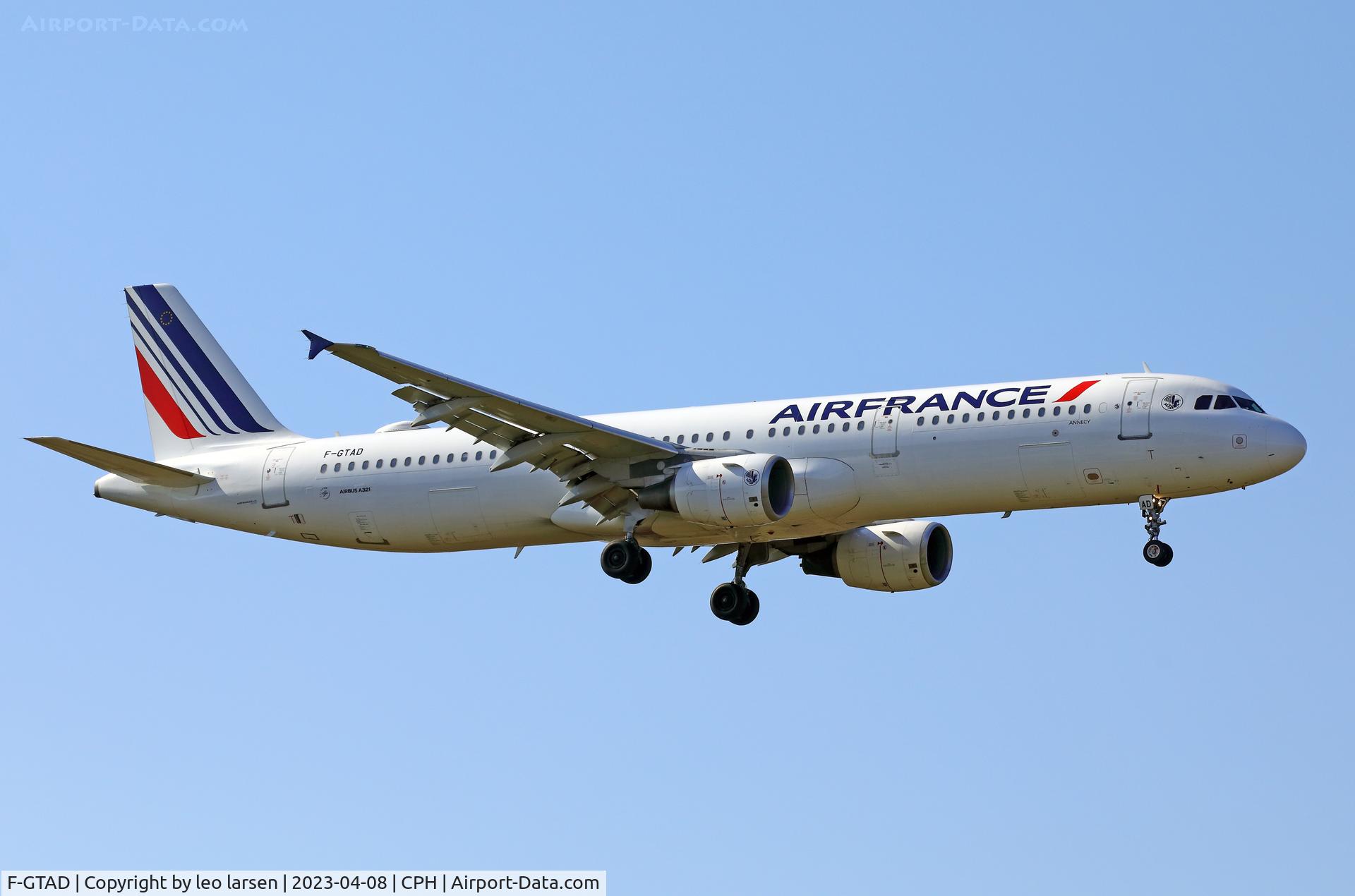 F-GTAD, 1998 Airbus A321-211 C/N 0777, Copenhagen 8.4.2023