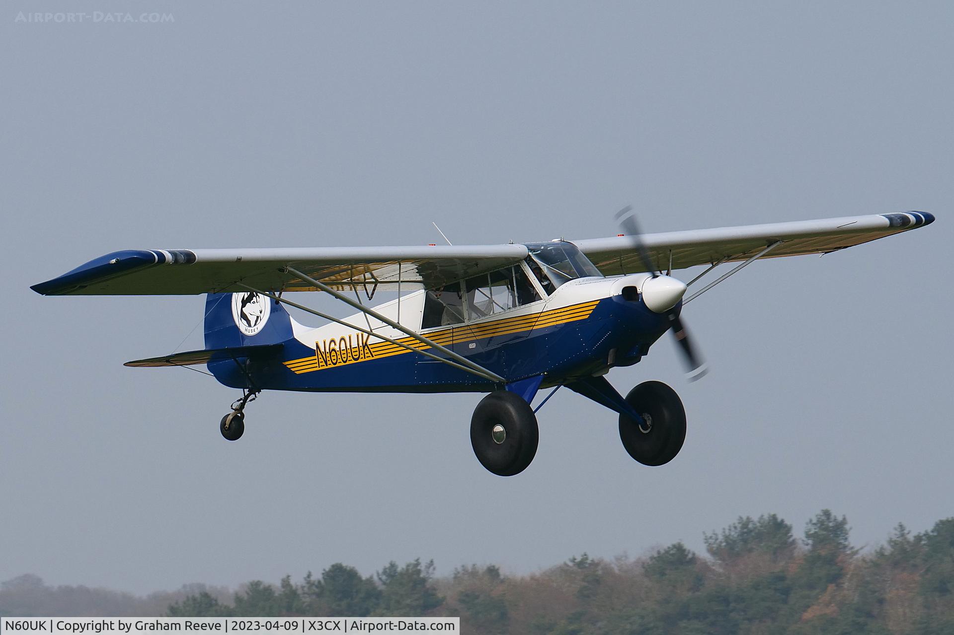 N60UK, 2008 Aviat A-1C-180 Husky C/N 3006, Departing from Northrepps.