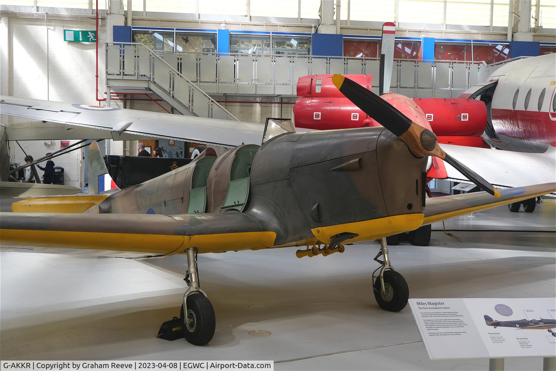 G-AKKR, Miles M-14 Magister I C/N 1995, On display at the RAF Museum, Cosford.