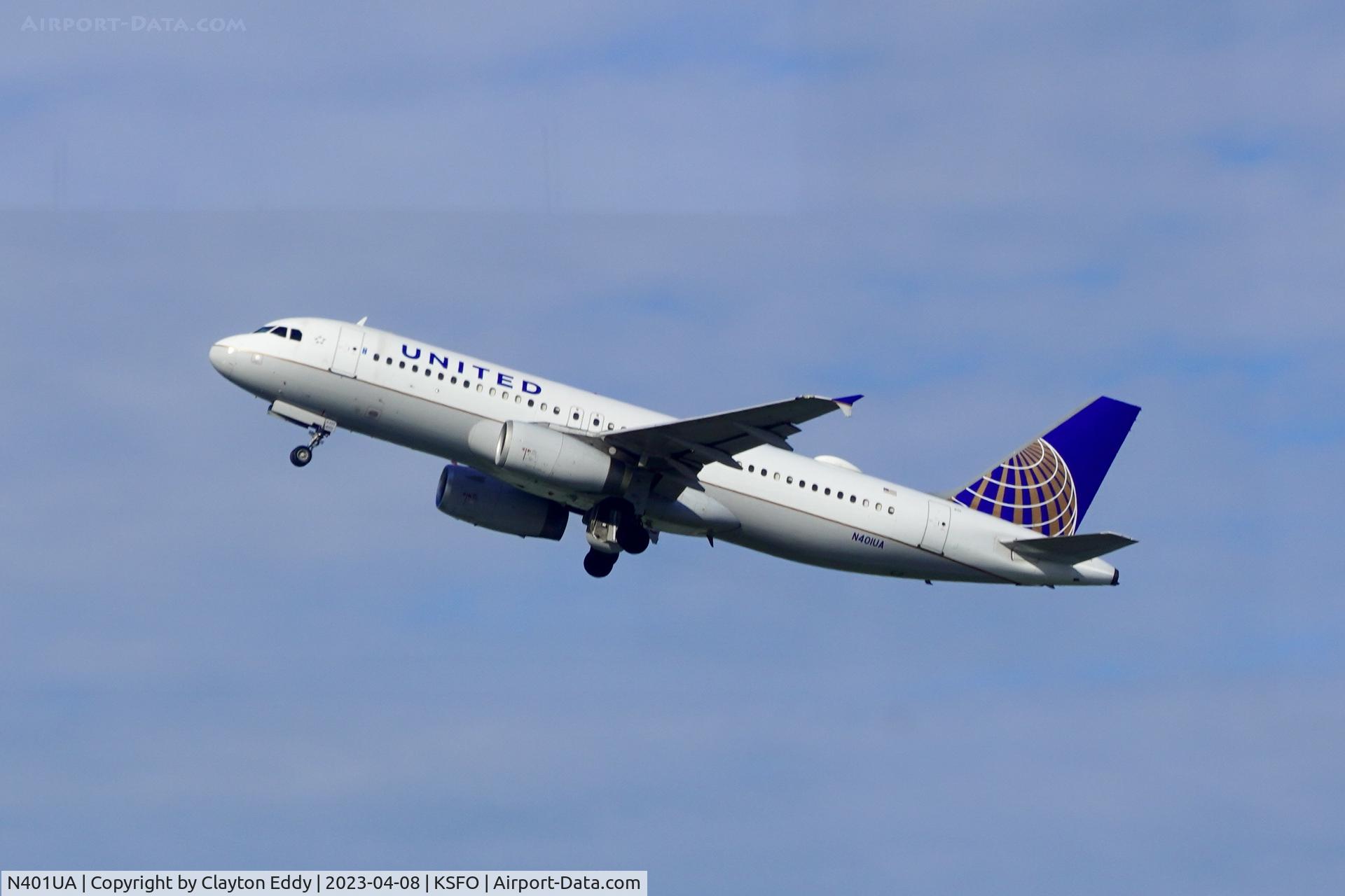 N401UA, 1993 Airbus A320-232 C/N 435, SFO 2023.