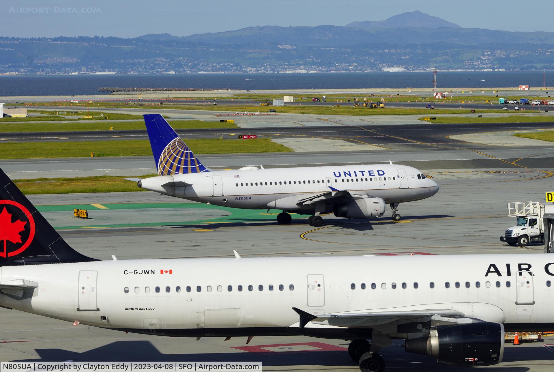 N805UA, 1998 Airbus A319-131 C/N 783, SFO 2023.