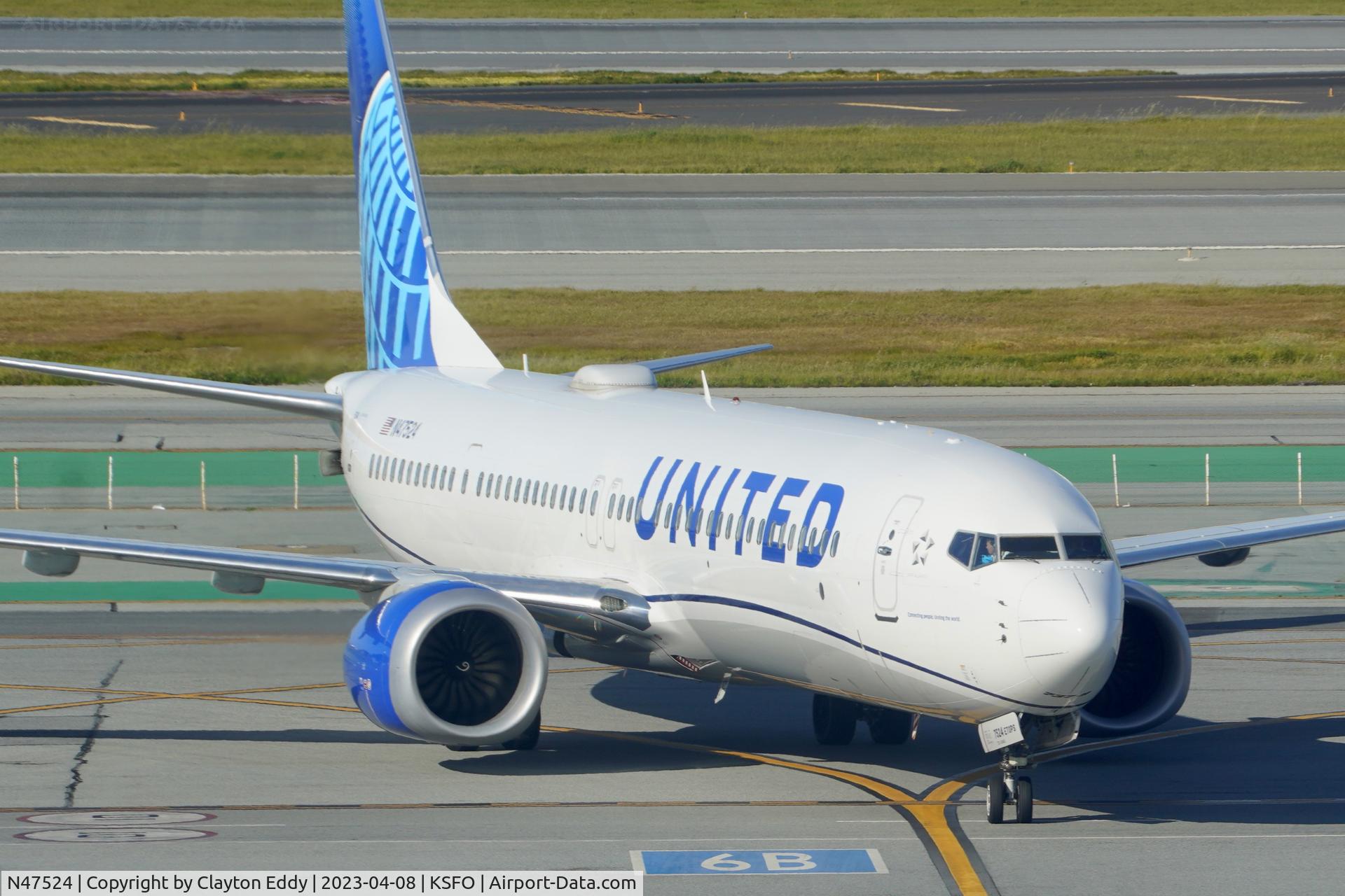 N47524, 2019 Boeing 737-9 MAX C/N 64501, SFO 2023.