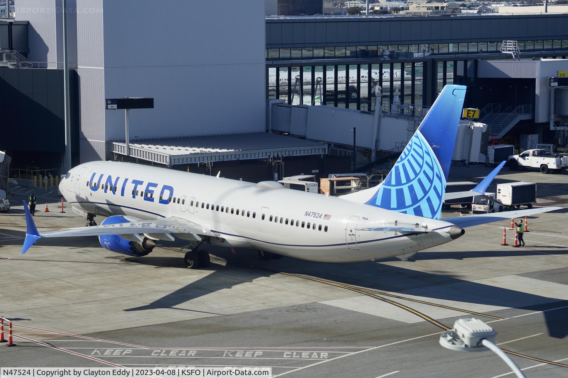 N47524, 2019 Boeing 737-9 MAX C/N 64501, SFO 2023.