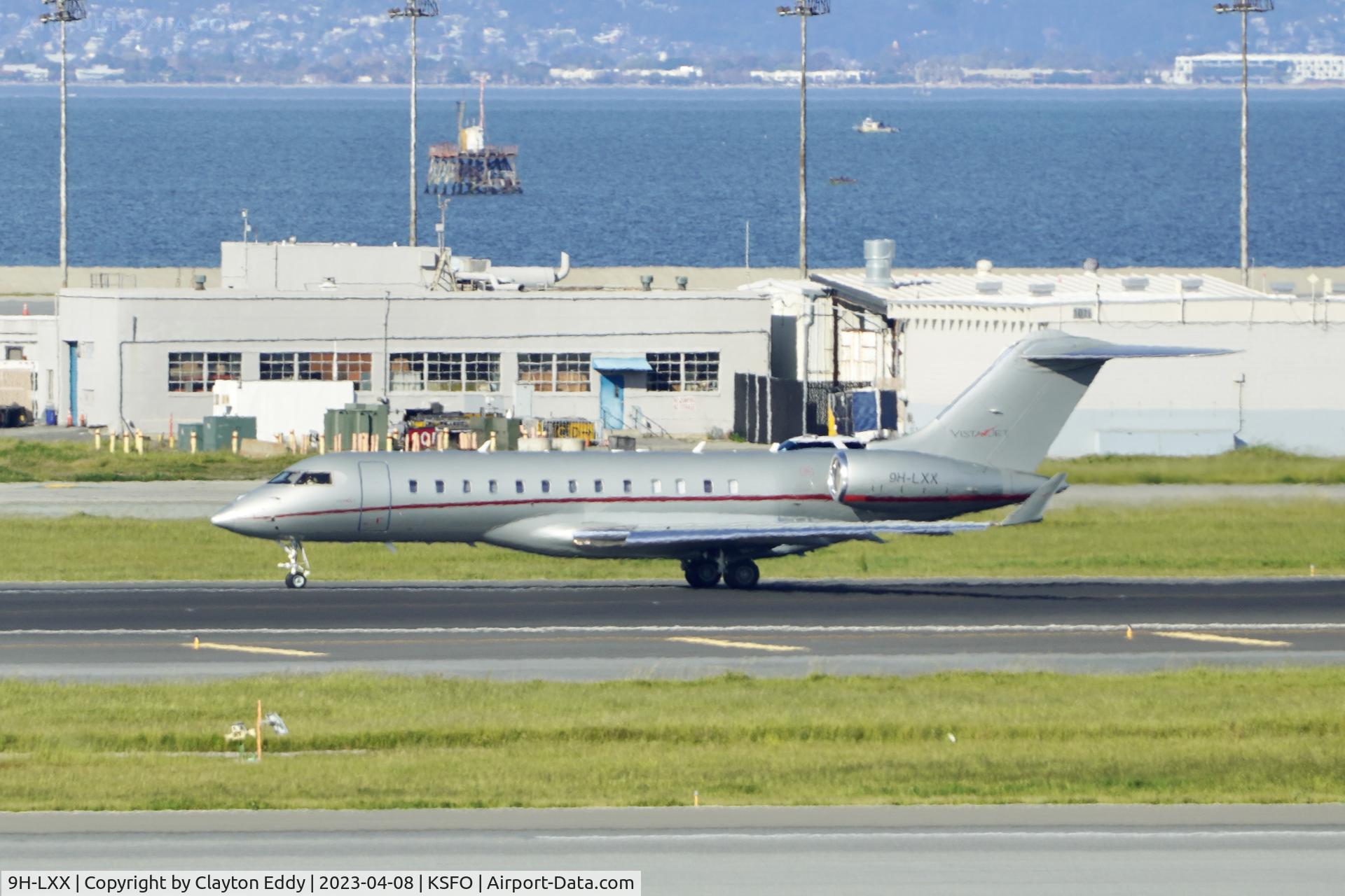 9H-LXX, 2010 Bombardier BD-700 1A10 Global Express C/N 9429, SFO 2023.