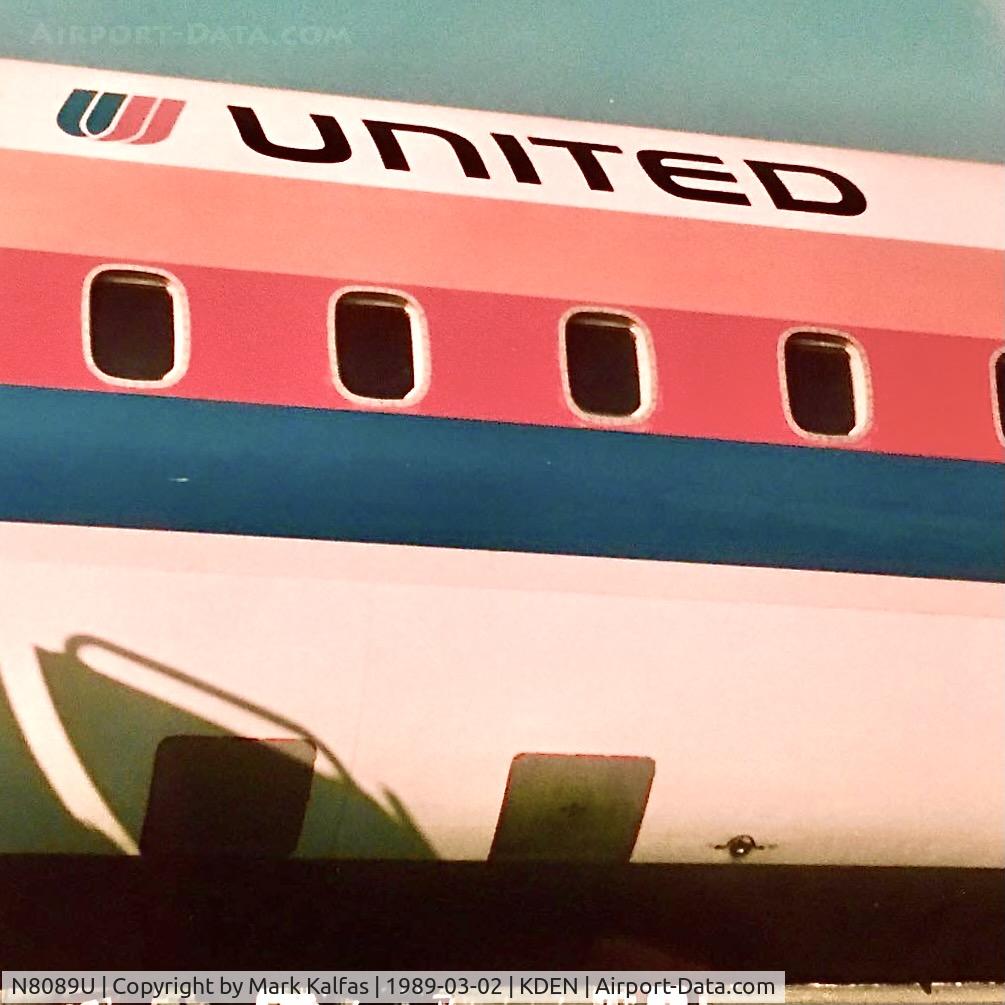 N8089U, 1968 Douglas DC-8-71F C/N 45993, United Airlines Douglas DC-8-71, N8089U, UA131 ORD-DEN, at the gate KDEN.