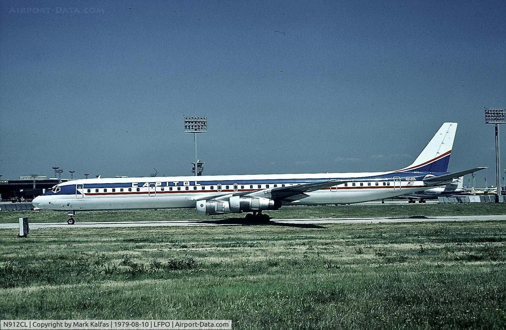 N912CL, 1967 Douglas DC-8-61 C/N 45908, Capitol Airlines Douglas DC-8-61, N912CL at ORY