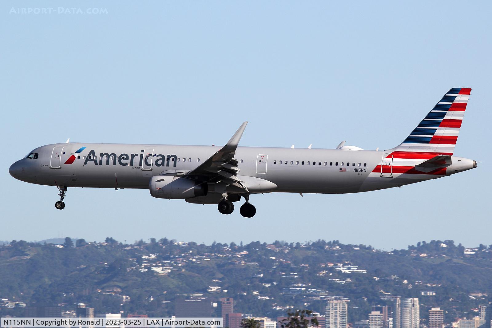 N115NN, 2014 Airbus A321-231 C/N 6063, at lax