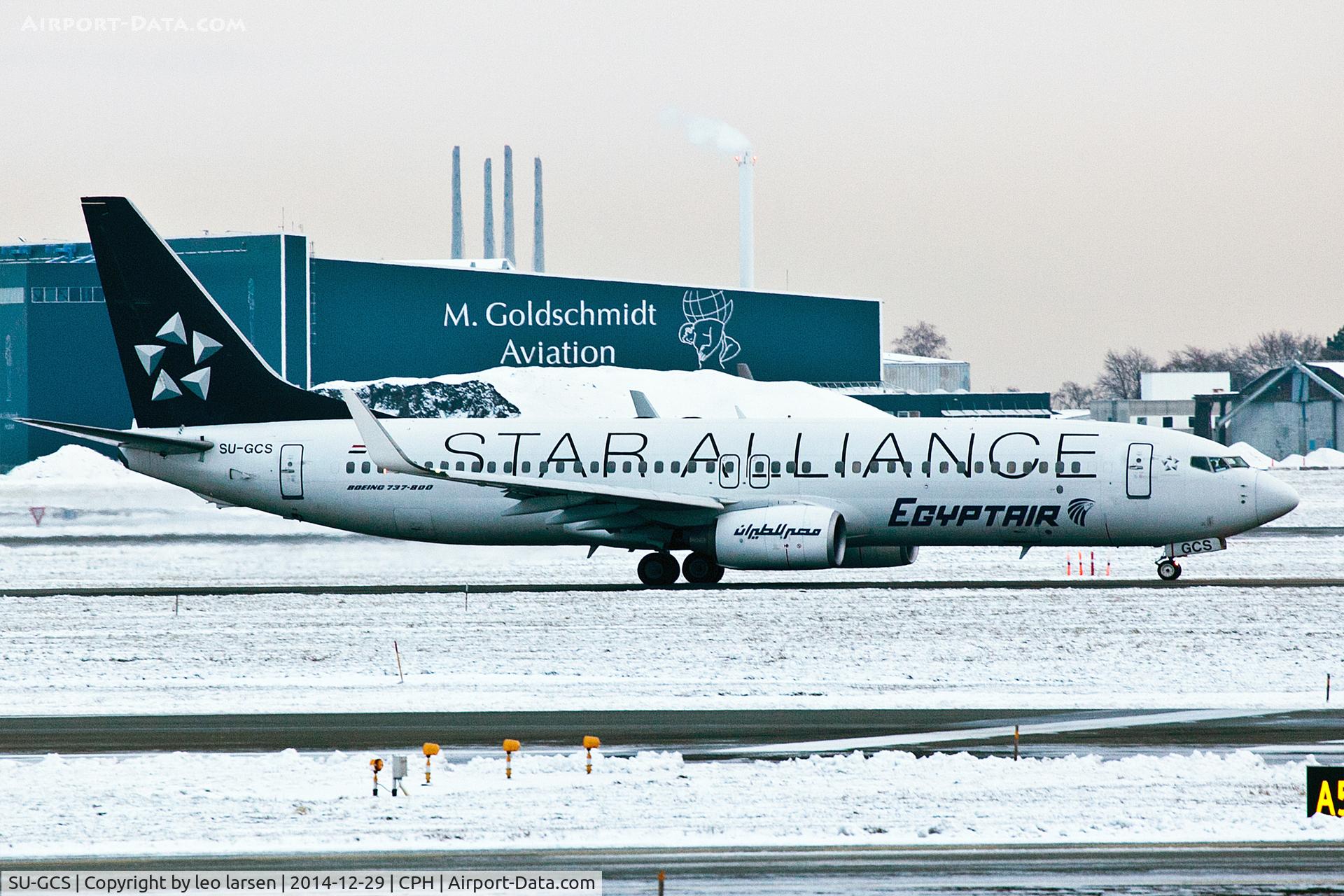 SU-GCS, 2008 Boeing 737-866 C/N 35563, Copenhagen 29.12.2014