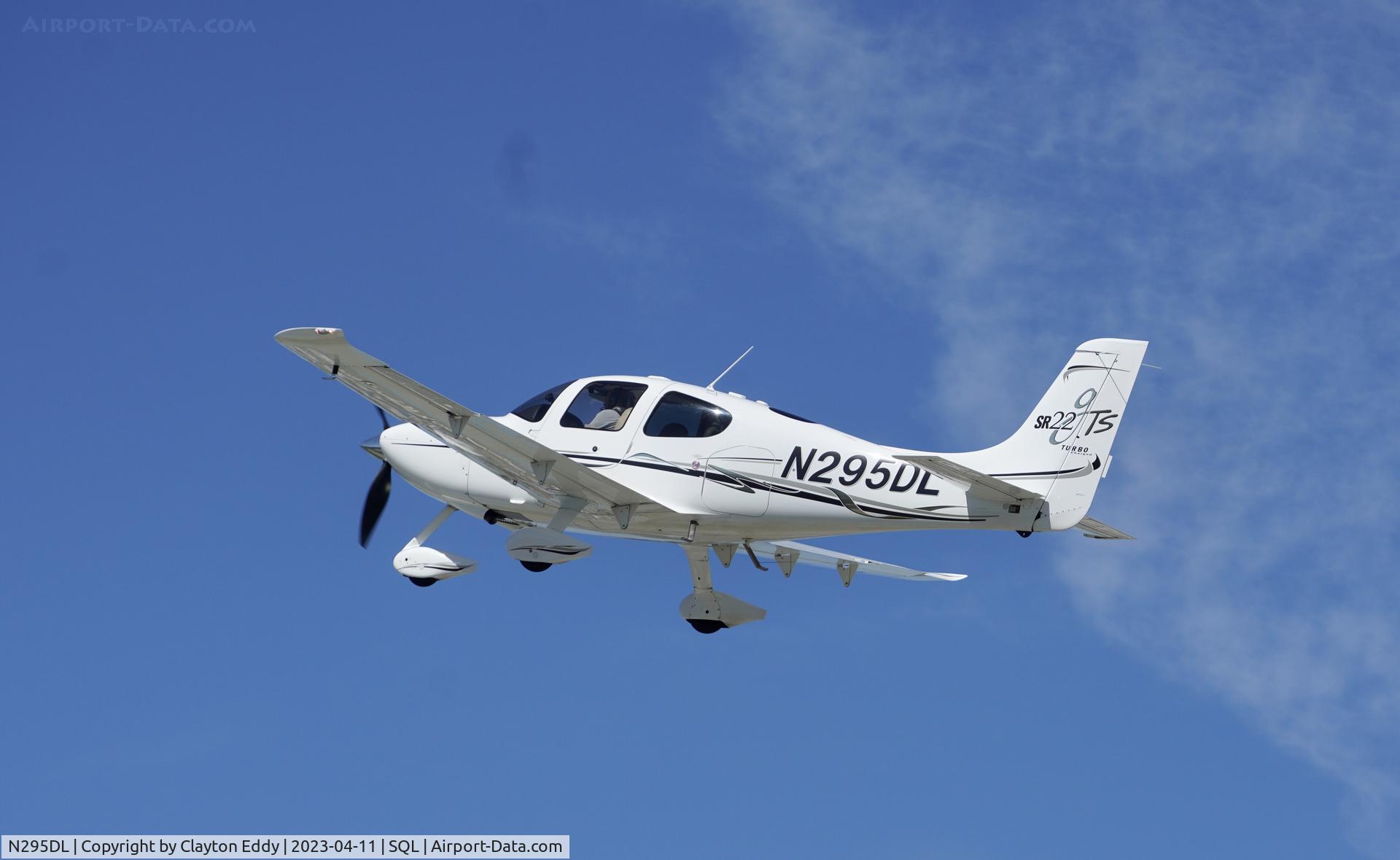 N295DL, 2007 Cirrus SR22 C/N 2335, San Carlos Airport in California 2023.