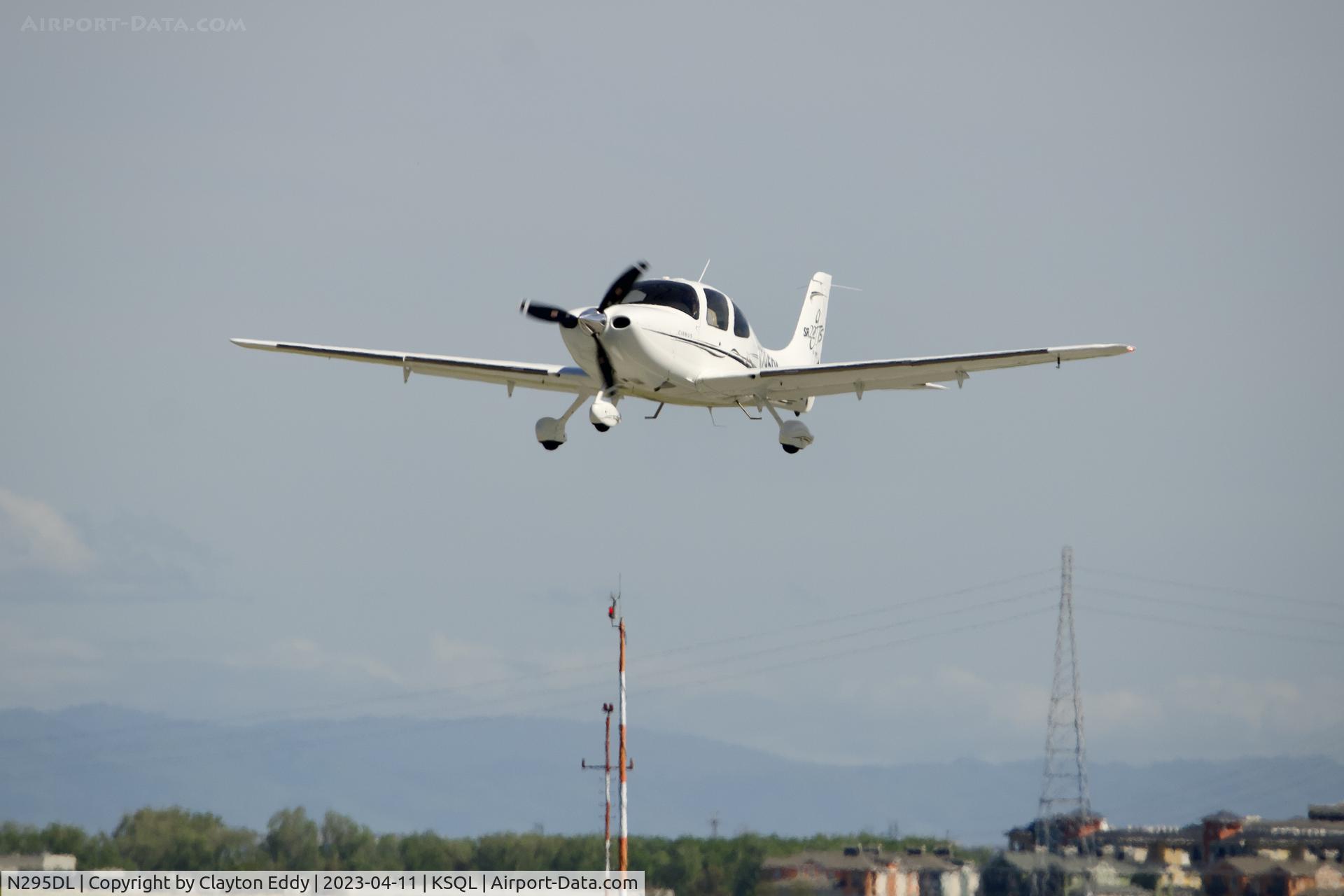 N295DL, 2007 Cirrus SR22 C/N 2335, San Carlos airport in California 2023.