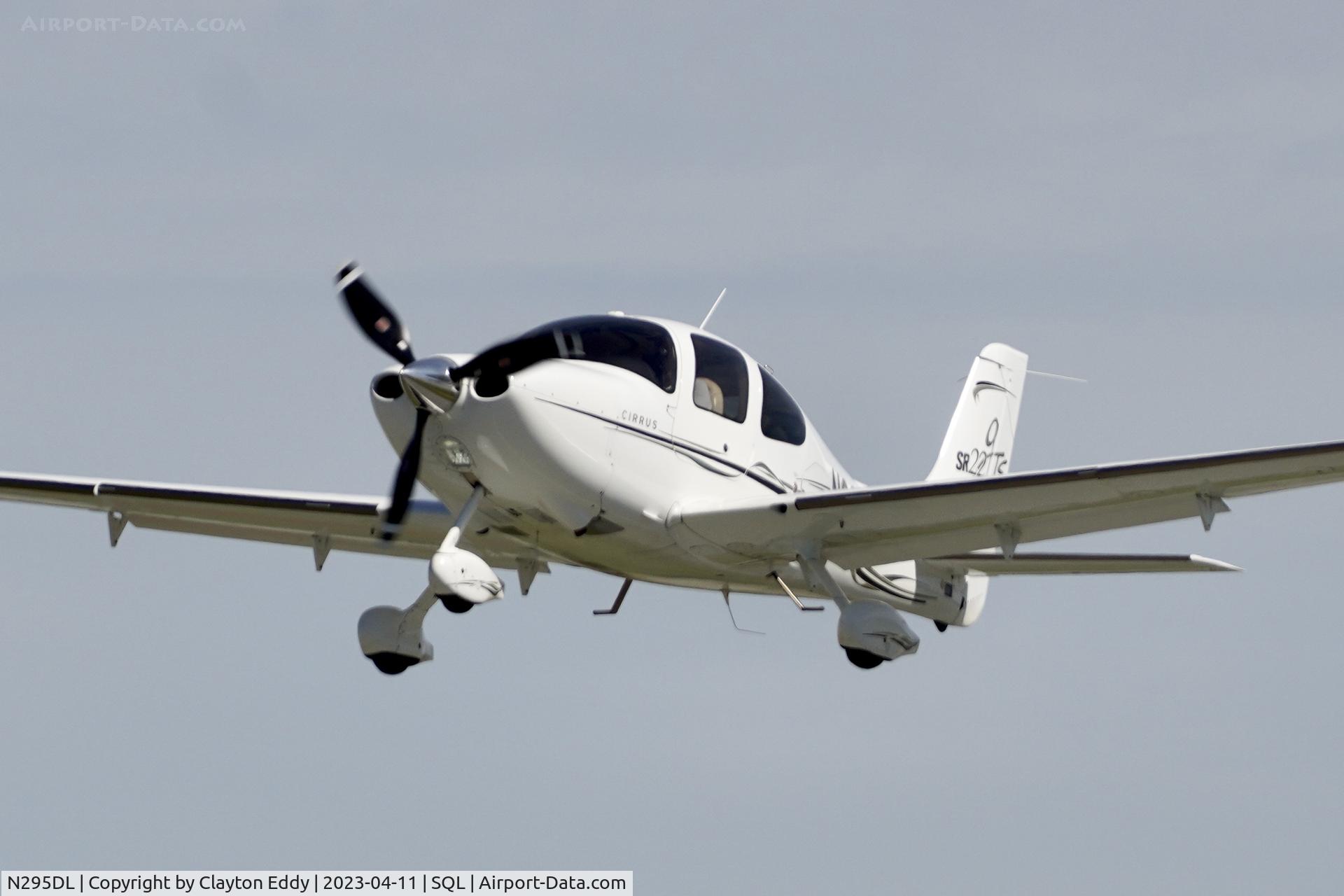 N295DL, 2007 Cirrus SR22 C/N 2335, San Carlos airport in California 2023.