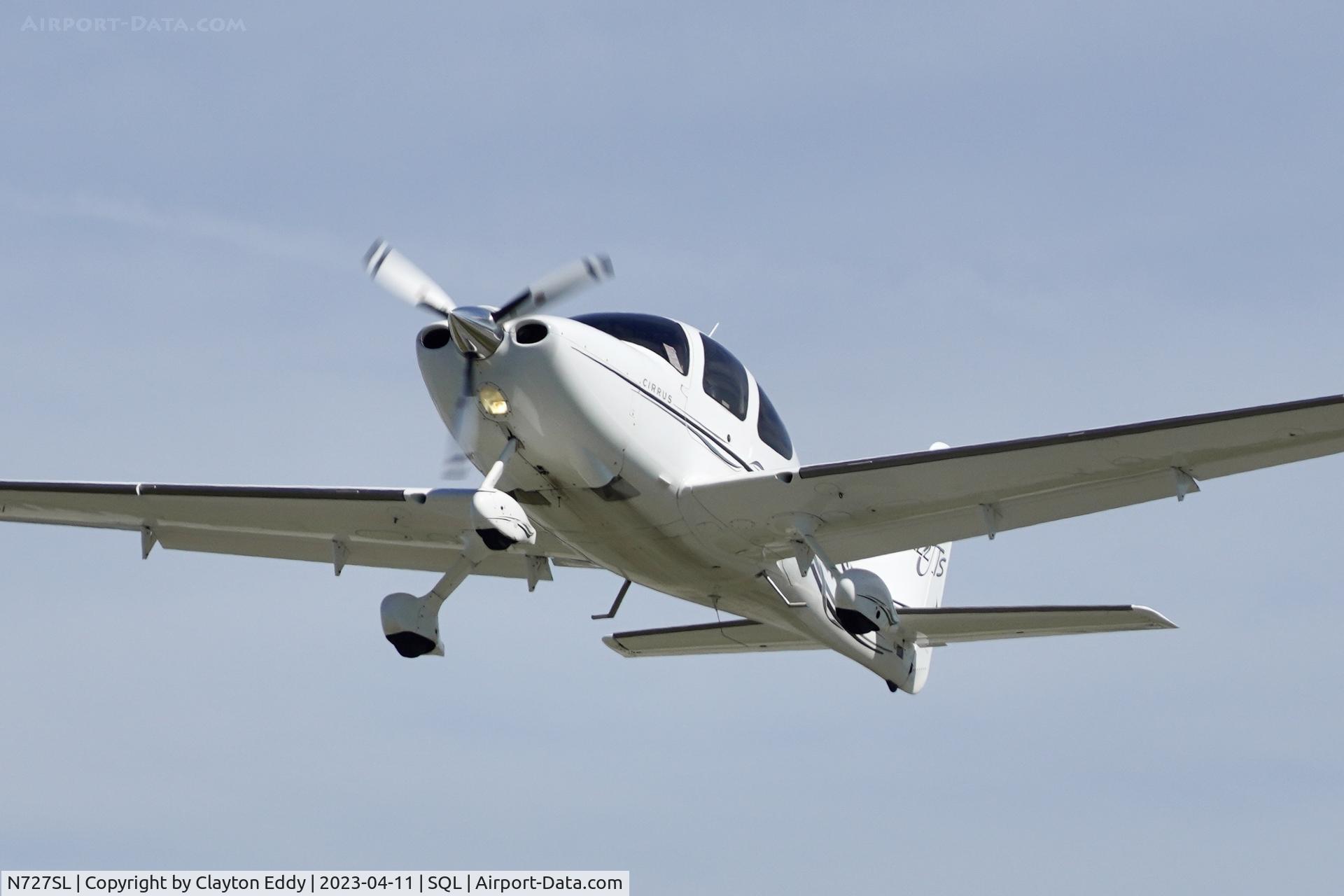 N727SL, 2006 Cirrus SR22 GTS C/N 1773, San Carlos Airport in California 2023.