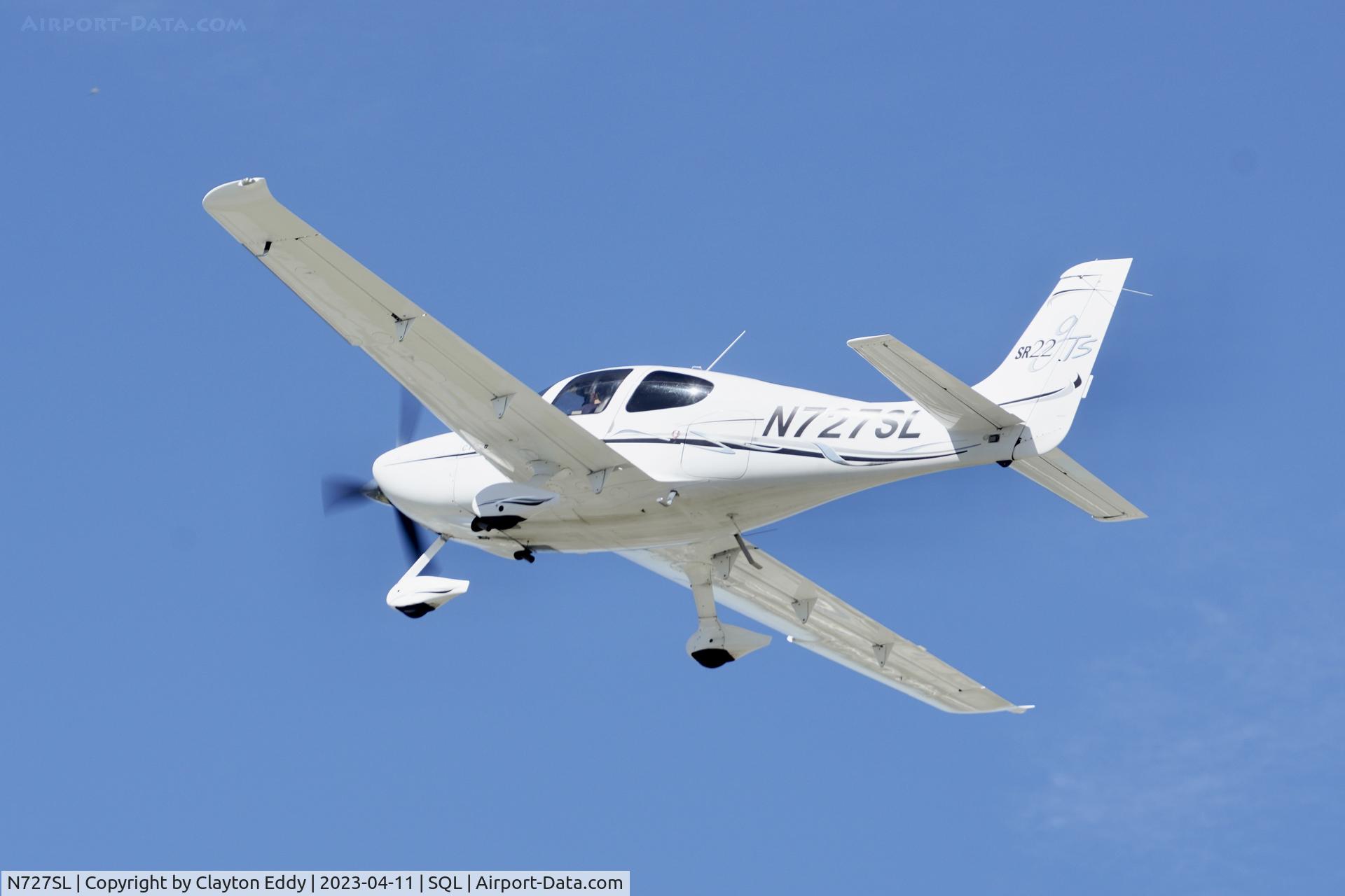 N727SL, 2006 Cirrus SR22 GTS C/N 1773, San Carlos Airport in California 2023.