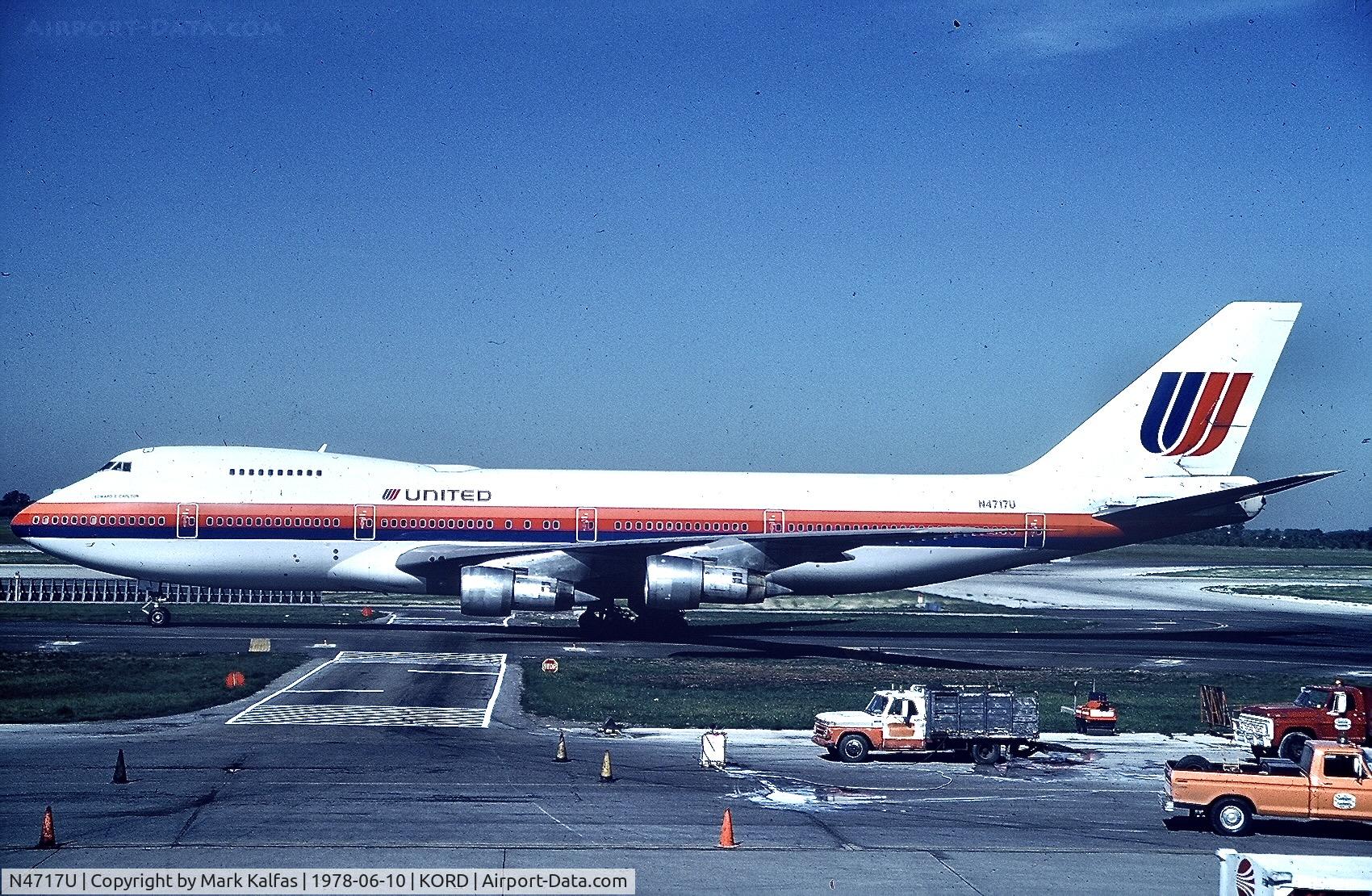 N4717U, 1970 Boeing 747-122 C/N 19878, United Airlines Boeing 747-122, N4717U at ORD.