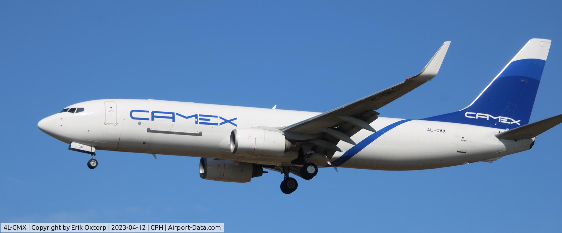 4L-CMX, 2003 Boeing 737-8AS C/N 33549, 4L-CMX landing rw 22L