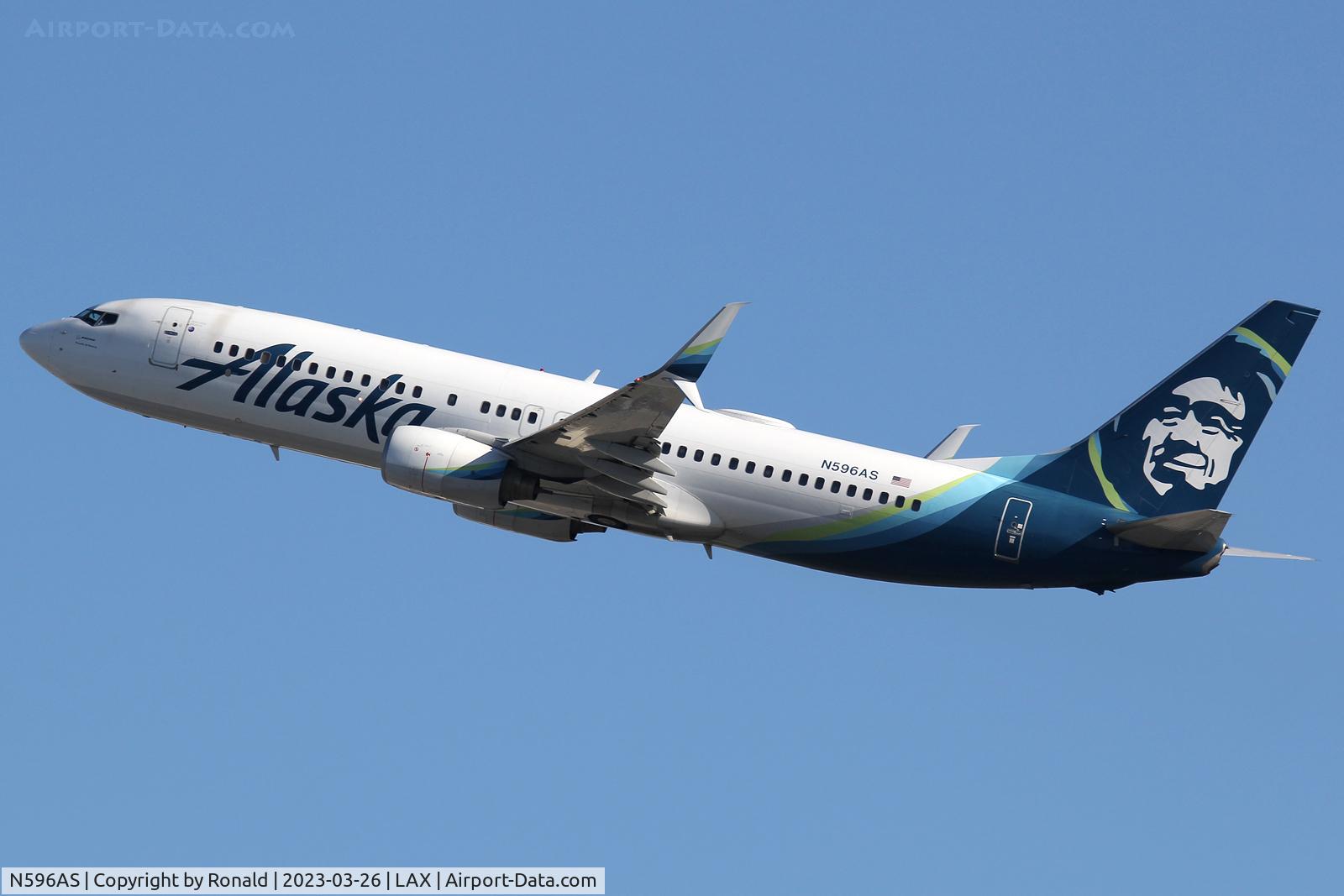 N596AS, 2008 Boeing 737-890 C/N 35688, at lax