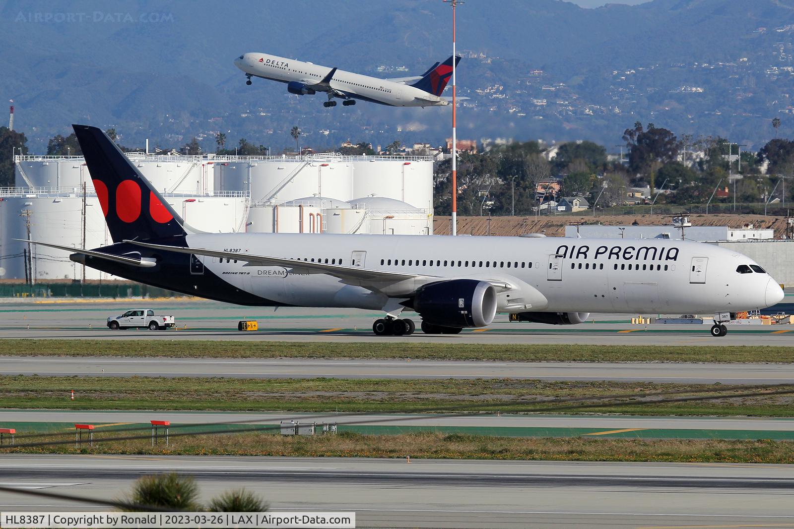 HL8387, 2020 Boeing 787-9 Dreamliner C/N 66407, at lax