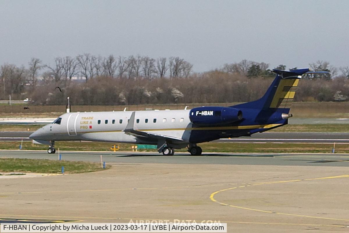 F-HBAN, Embraer ERJ-135BJ Legacy 650 C/N 14501141, At Nikola Tesla