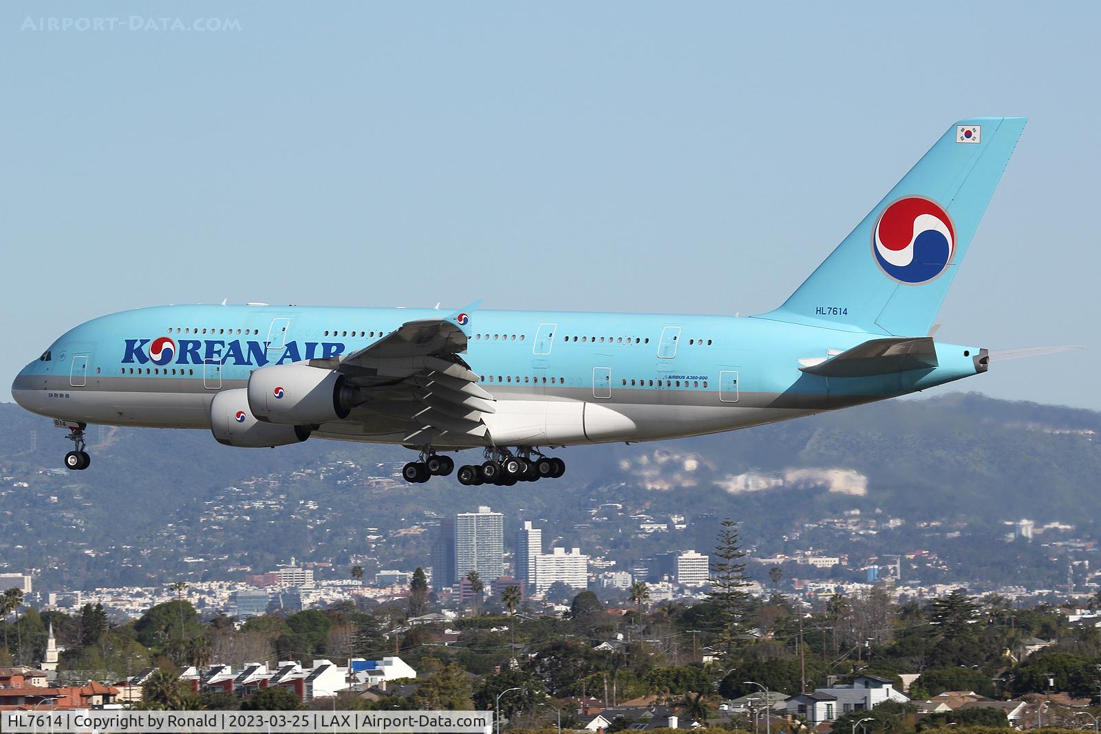 HL7614, 2011 Airbus A380-861 C/N 068, at lax