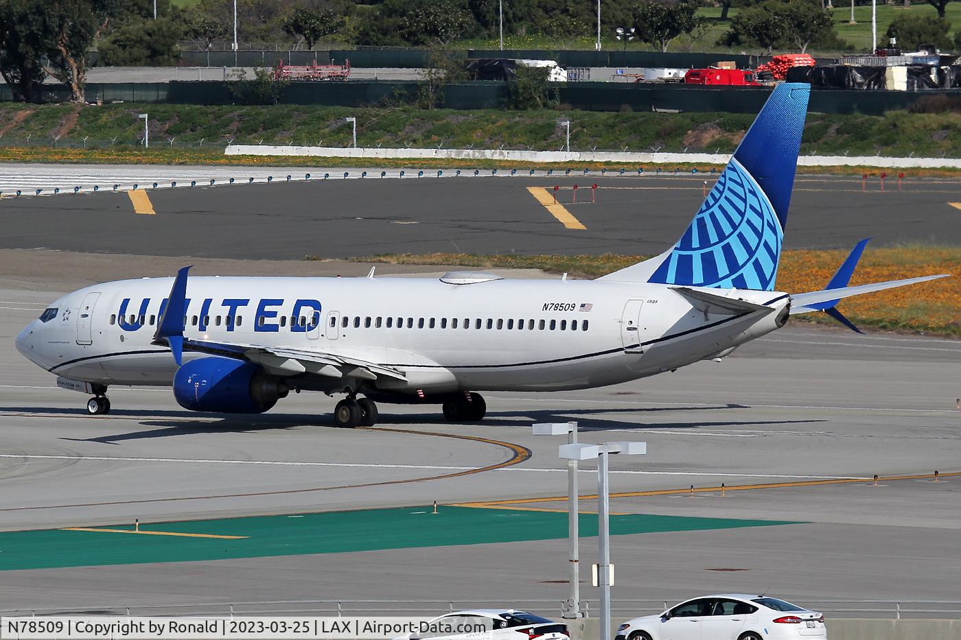 N78509, 2008 Boeing 737-824 C/N 31638, at lax