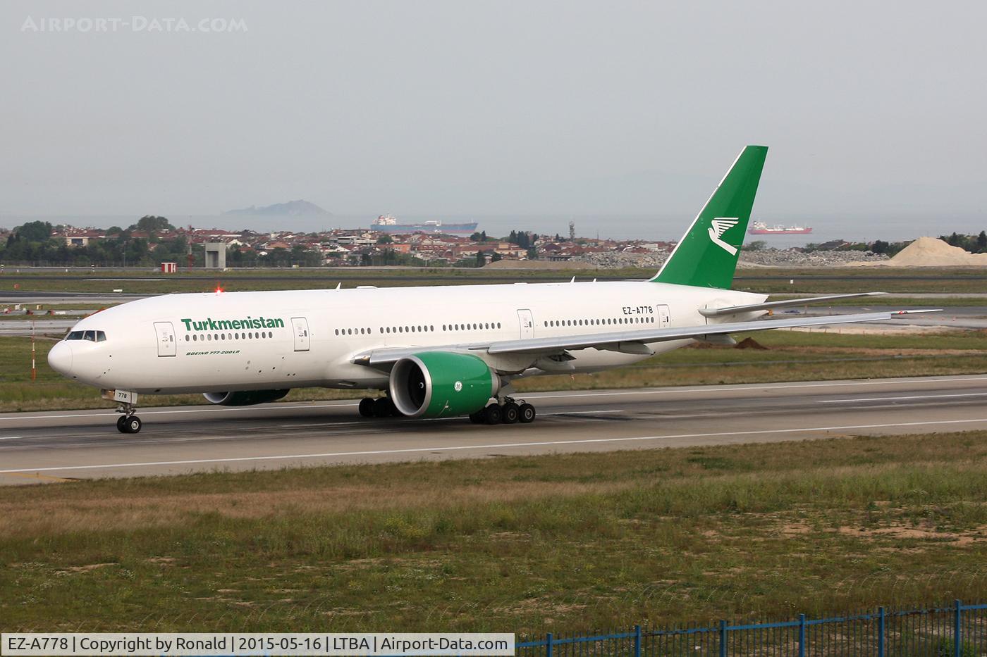 EZ-A778, 2014 Boeing 777-22K/LR C/N 42296, at ist
