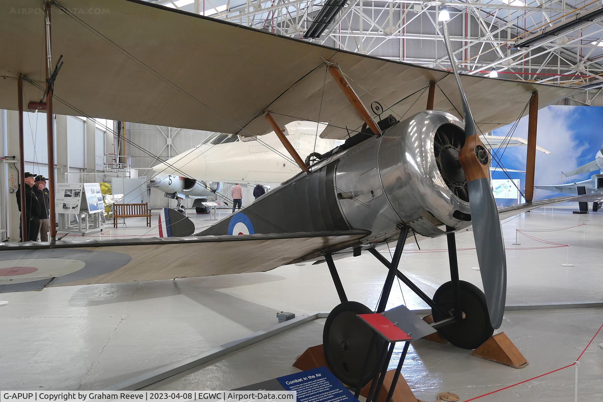 G-APUP, Sopwith Pup Replica C/N PFA 1582, On display at the RAF Museum, Cosford.