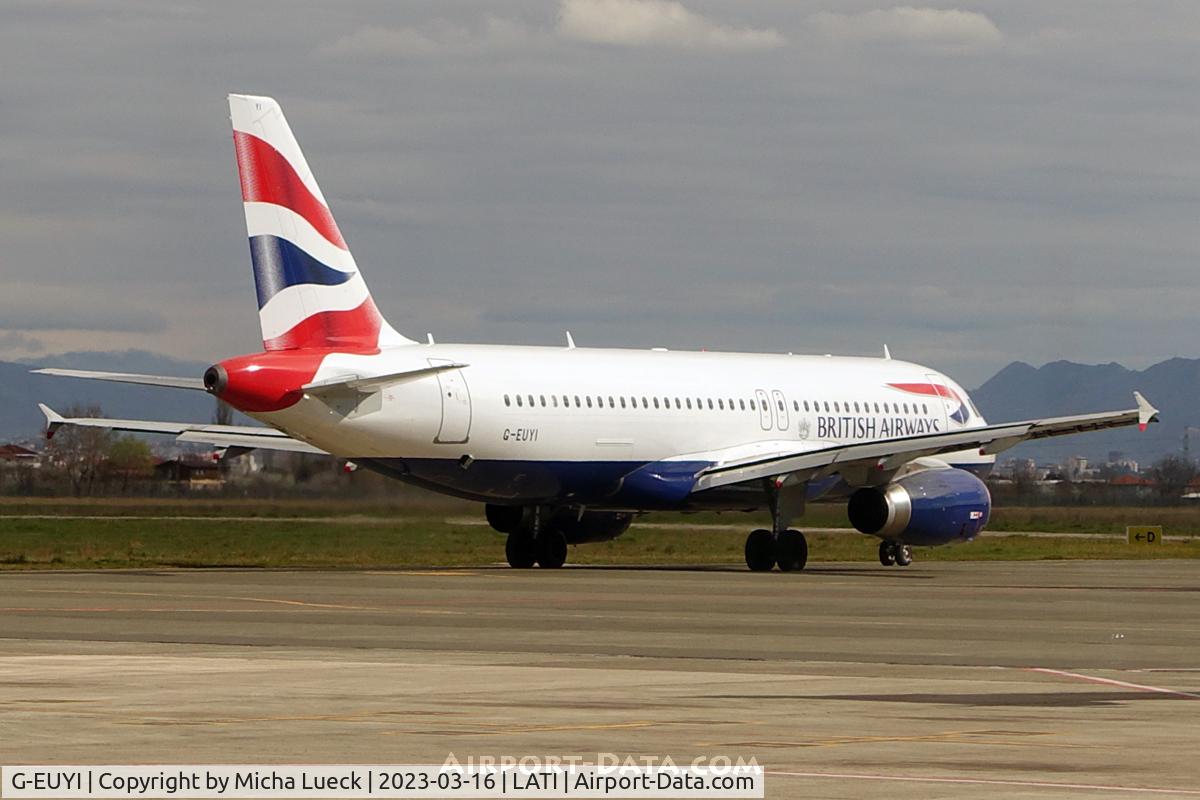 G-EUYI, 2010 Airbus A320-232 C/N 4306, At Tirana