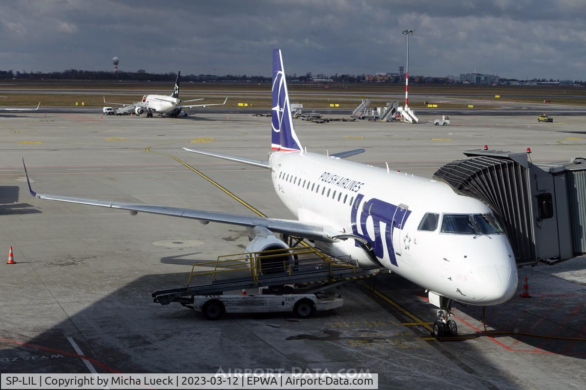 SP-LIL, 2010 Embraer 175LR (ERJ-170-200LR) C/N 17000306, At Warsaw