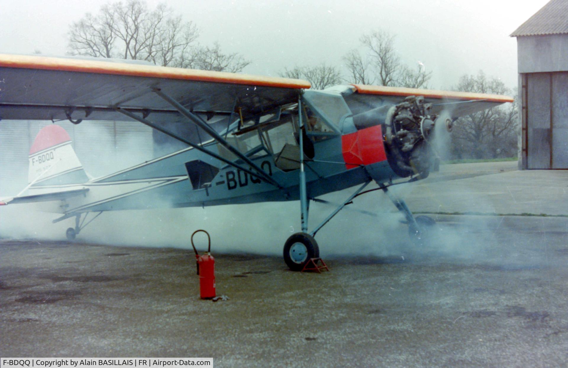 F-BDQQ, Morane-Saulnier MS-505 Criquet C/N 656, 1977 sortie de GV
premier démarrage