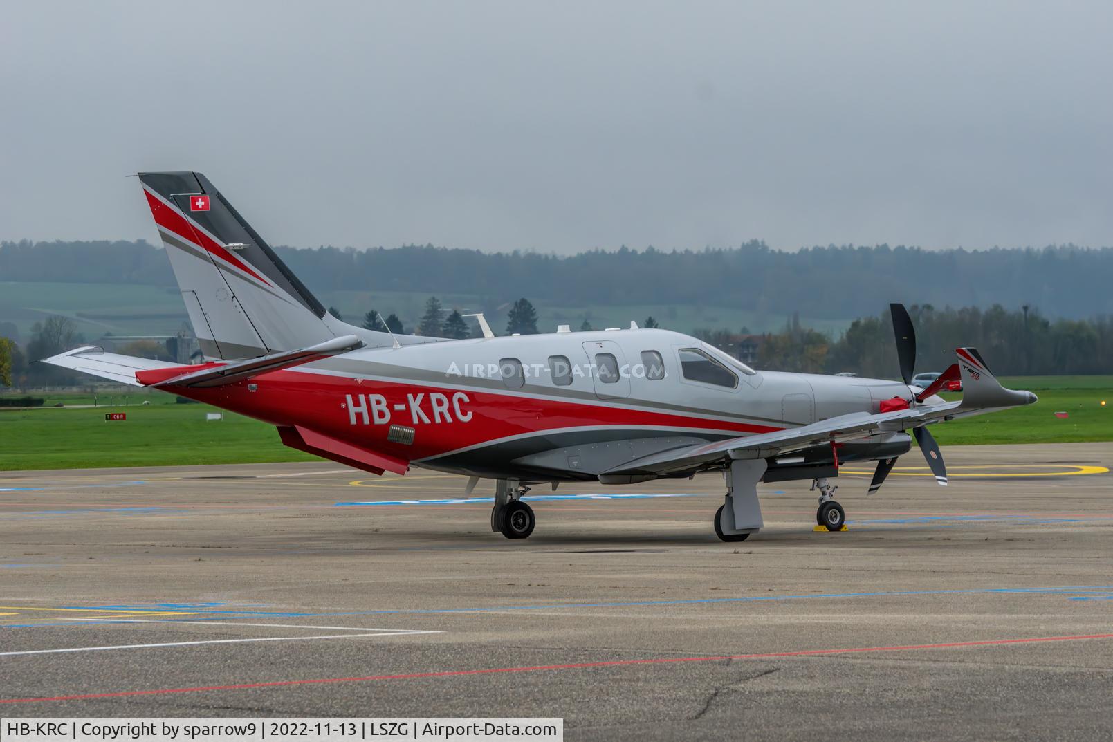 HB-KRC, 2018 Socata TBM-700 (930) C/N 1265, At Grenchen