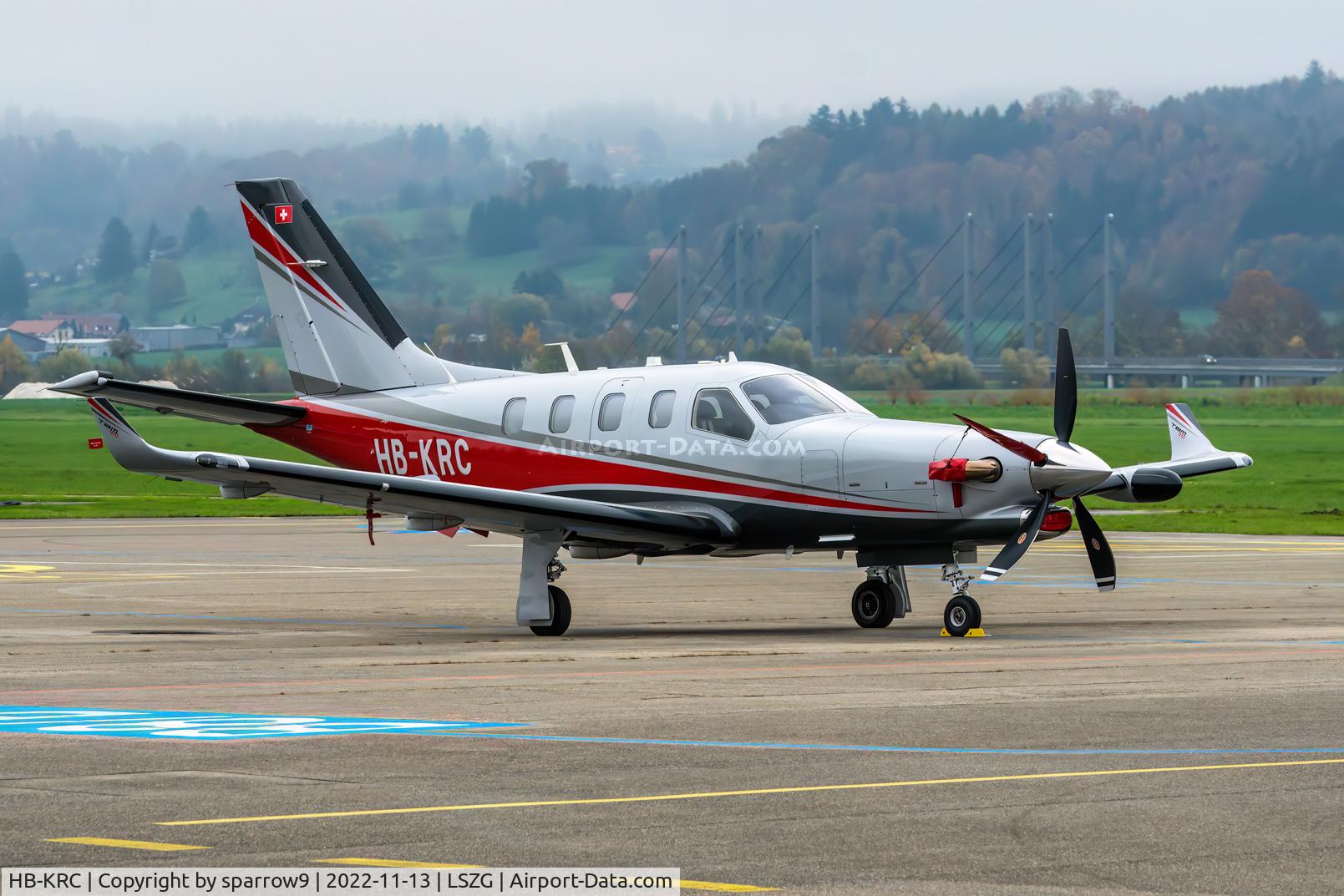 HB-KRC, 2018 Socata TBM-700 (930) C/N 1265, At Grenchen