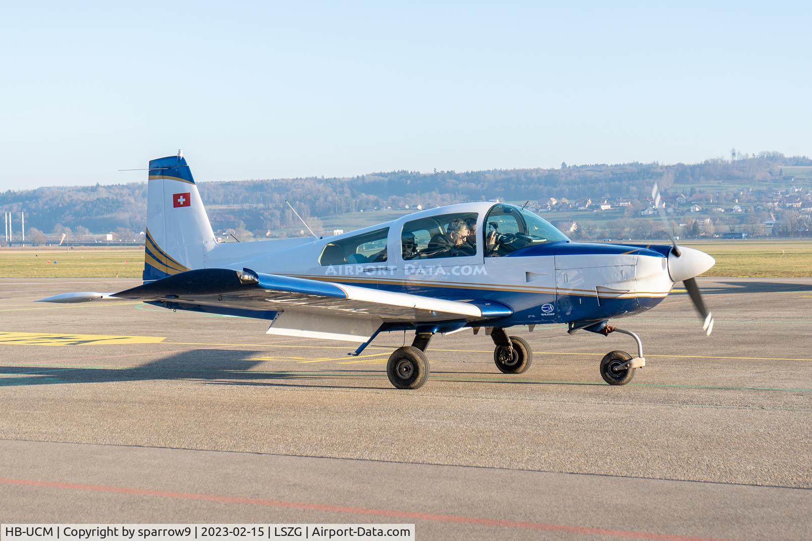 HB-UCM, 1978 Grumman American AA-5B Tiger C/N AA5B-0924, At Grenchen