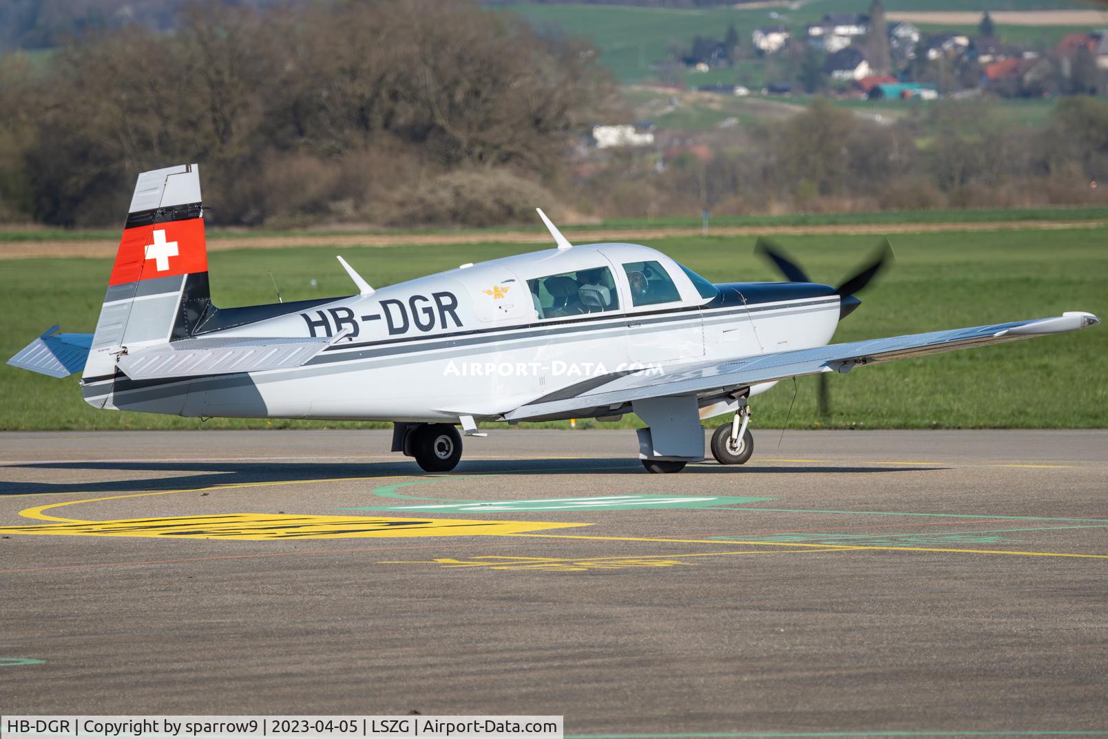 HB-DGR, 1982 Mooney M20K C/N 25-0709, At Grenchen