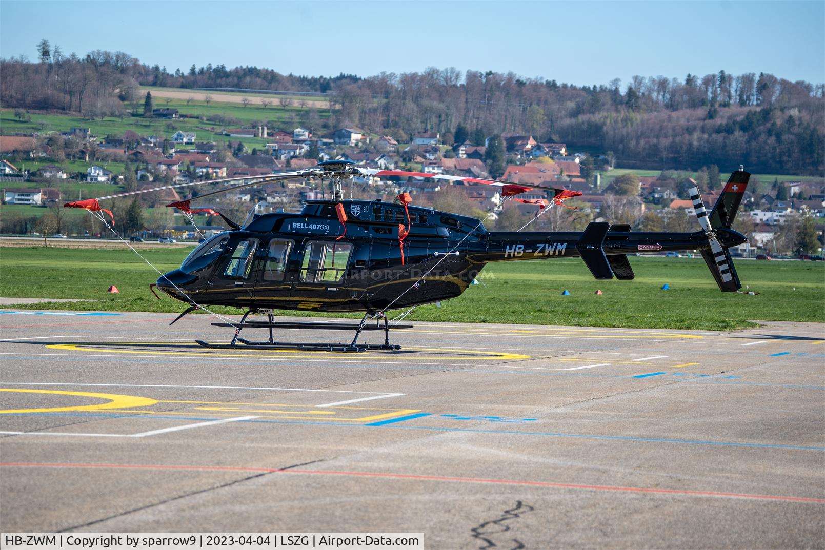 HB-ZWM, 2021 Bell 407 C/N 54923, At Grenchen