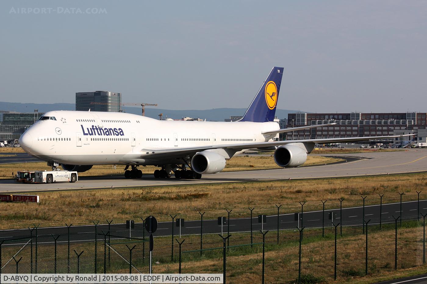 D-ABYQ, 2014 Boeing 747-830 C/N 37840, at fra