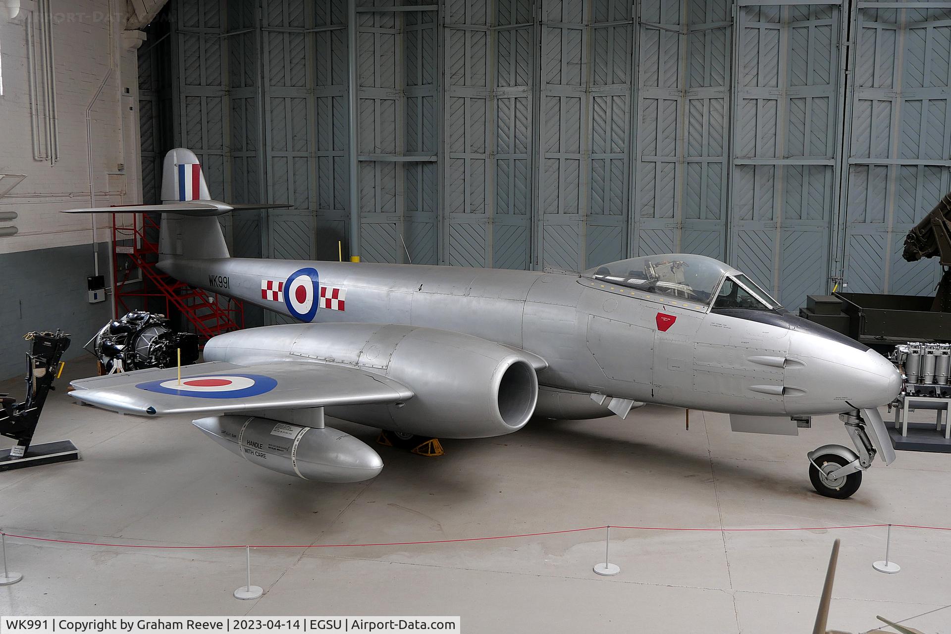 WK991, Gloster Meteor F.8 C/N Not found Wk991, On display at IWM Duxford.