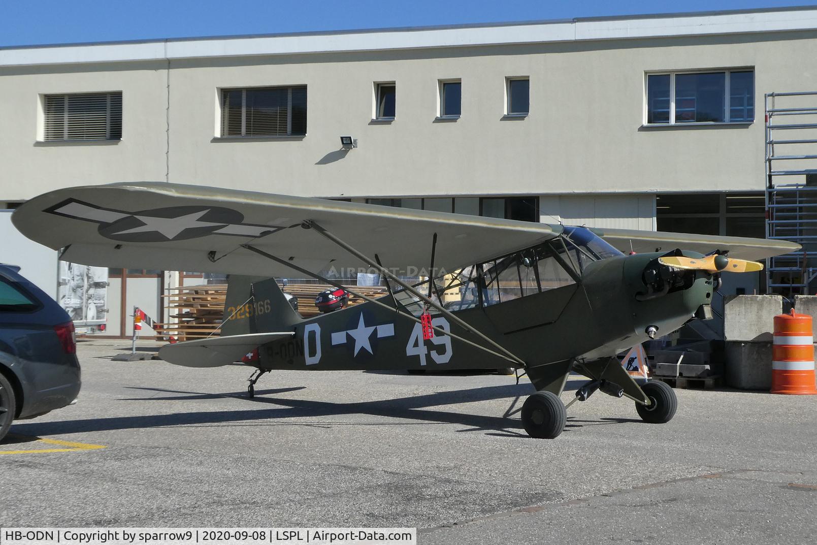 HB-ODN, 1942 Piper L-4A Grasshopper (J3C-65 Cub) C/N 10457, At Langenthal-Bleienbach