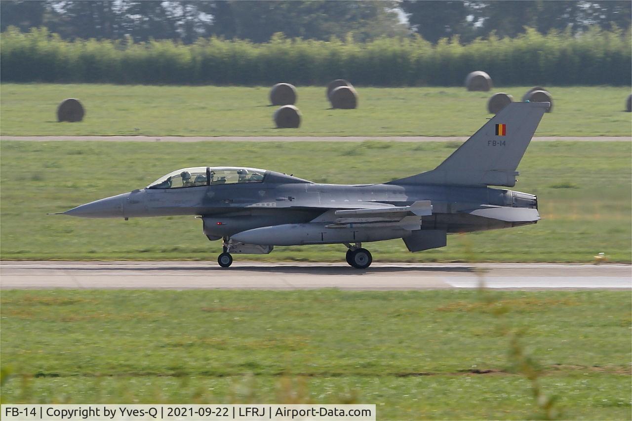 FB-14, 1983 SABCA F-16B Fighting Falcon C/N 6J-14, SABCA F-16B Fighting Falcon, Take off run rwy 07, Landivisiau naval air base (LFRJ-LDV)