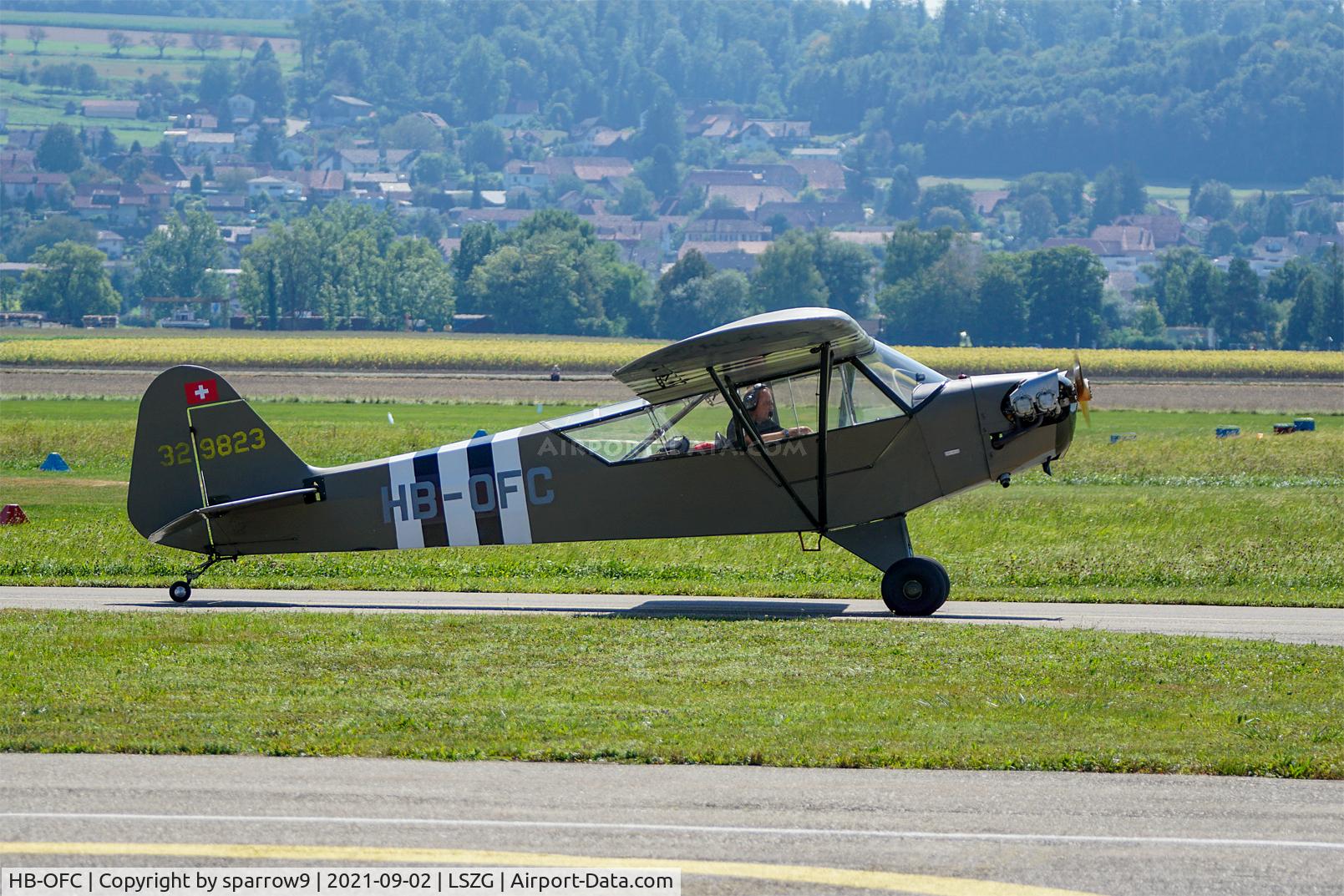 HB-OFC, 1943 Piper L-4H Grasshopper (J3C-65D) C/N 11114, At Grenchen