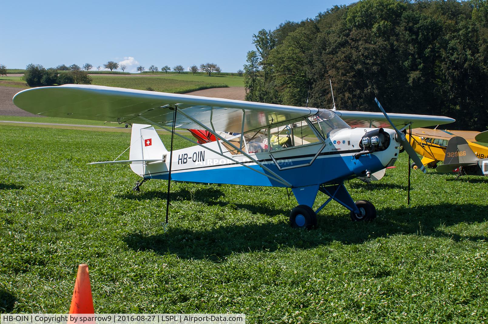 HB-OIN, 1944 Piper L-4H Grasshopper (J3C-65D) C/N 12119, At Langenthal-Bleienbach, Piper-Meet
