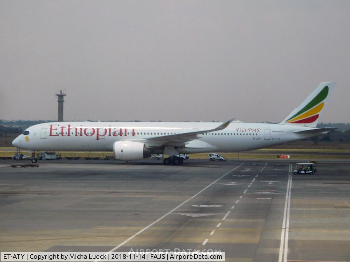 ET-ATY, 2017 Airbus A350-941 C/N 089, At Johannesburg