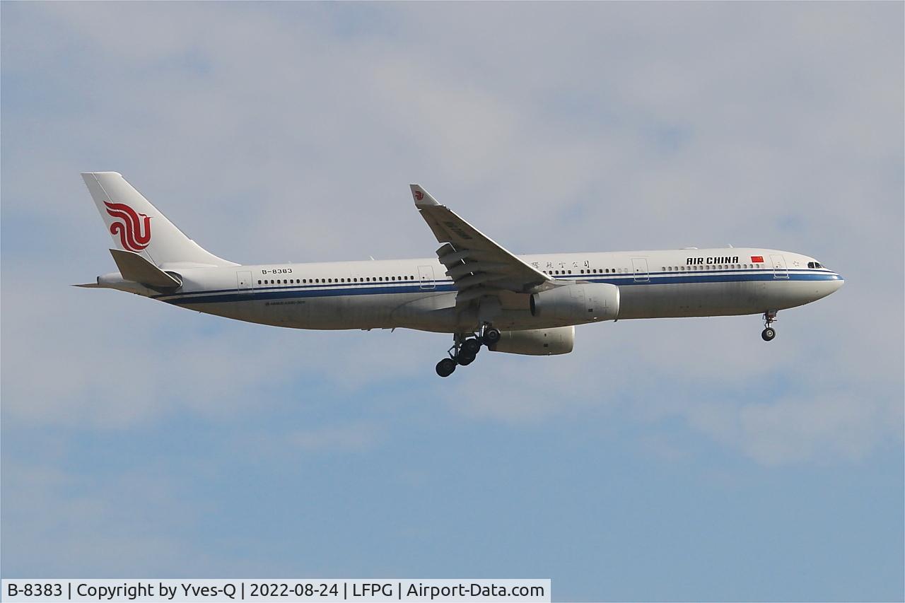 B-8383, 2017 Airbus A330-343 C/N 1802, Airbus A330-343, On final rwy 09L, Roissy Charles De Gaulle airport (LFPG-CDG)