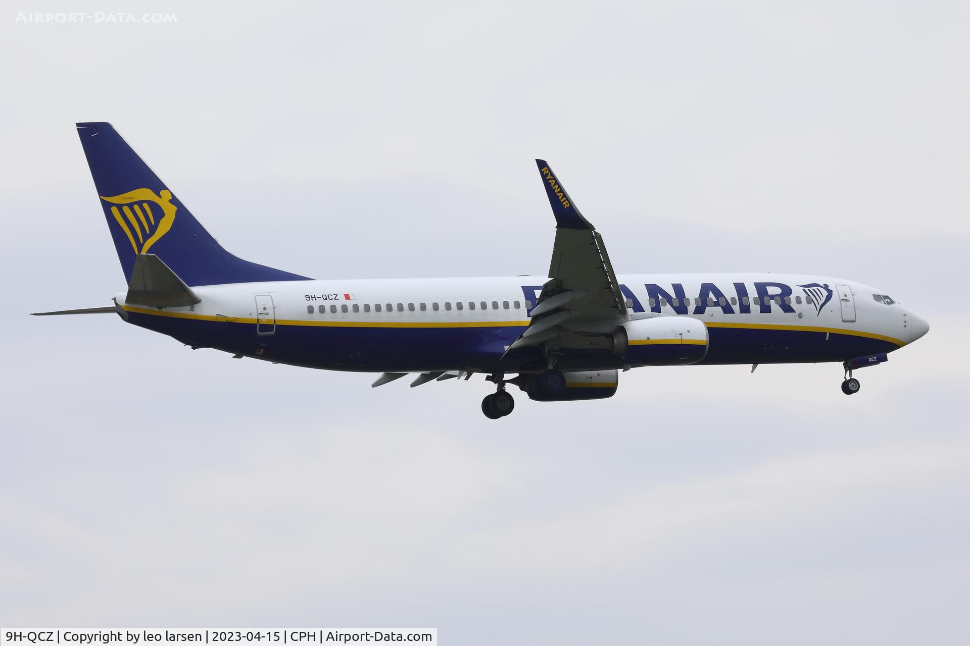 9H-QCZ, 2016 Boeing 737-8AS C/N 44748, Copenhagen 15.4.2023