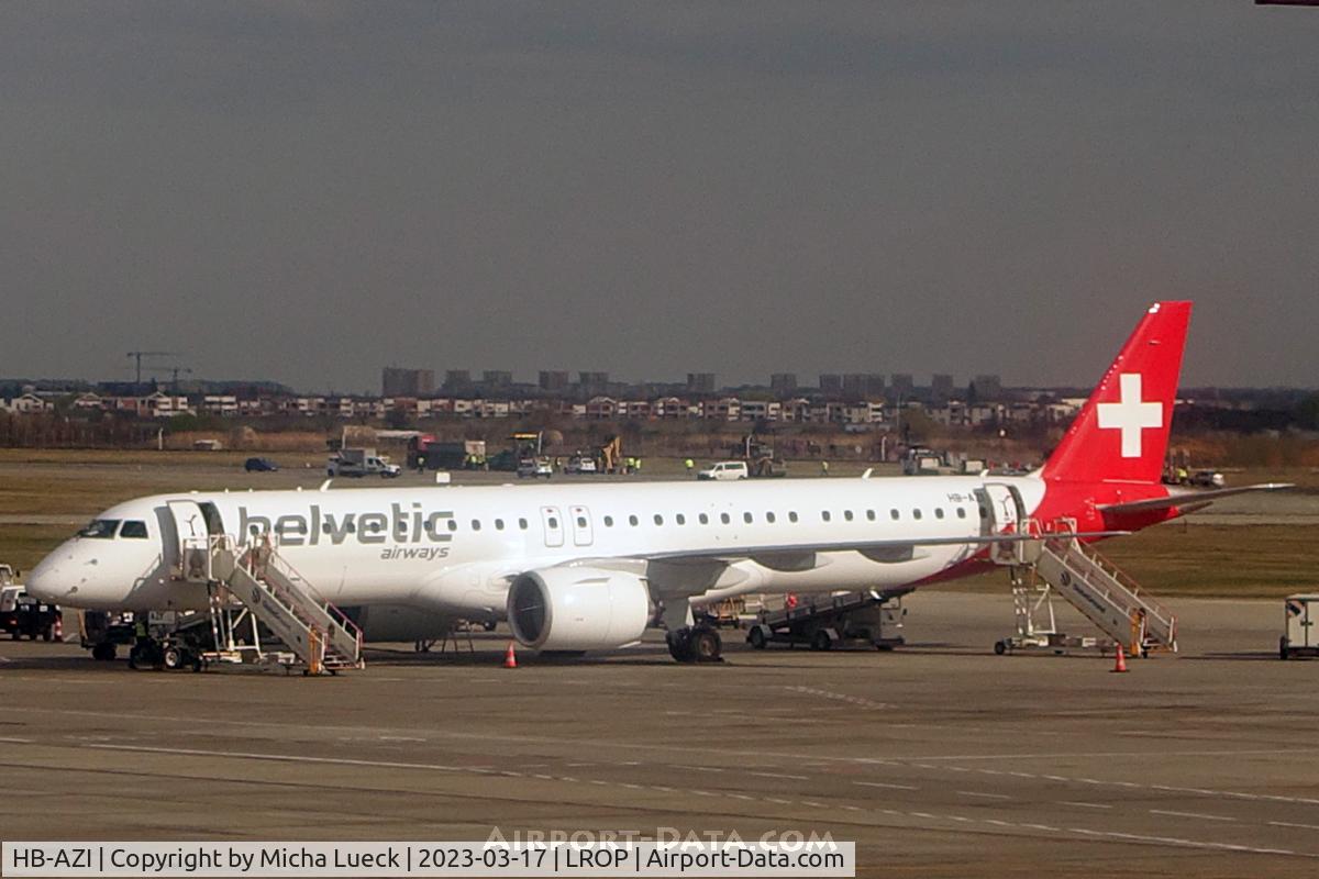 HB-AZI, 2021 Embraer E195-E2 (ERJ-190-400STD) C/N 19020055, At Bucharest