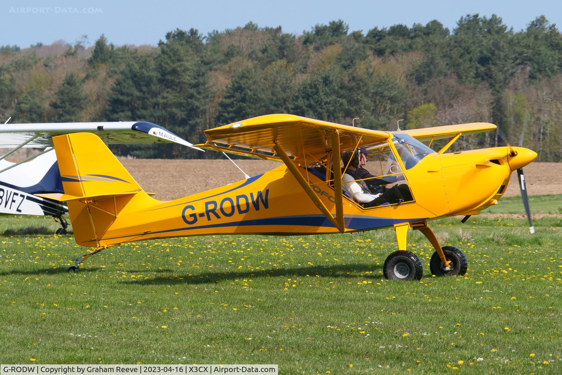 G-RODW, 2021 Ascent Industries EuroFOX 2K C/N 62521, Just landed at Northrepps.