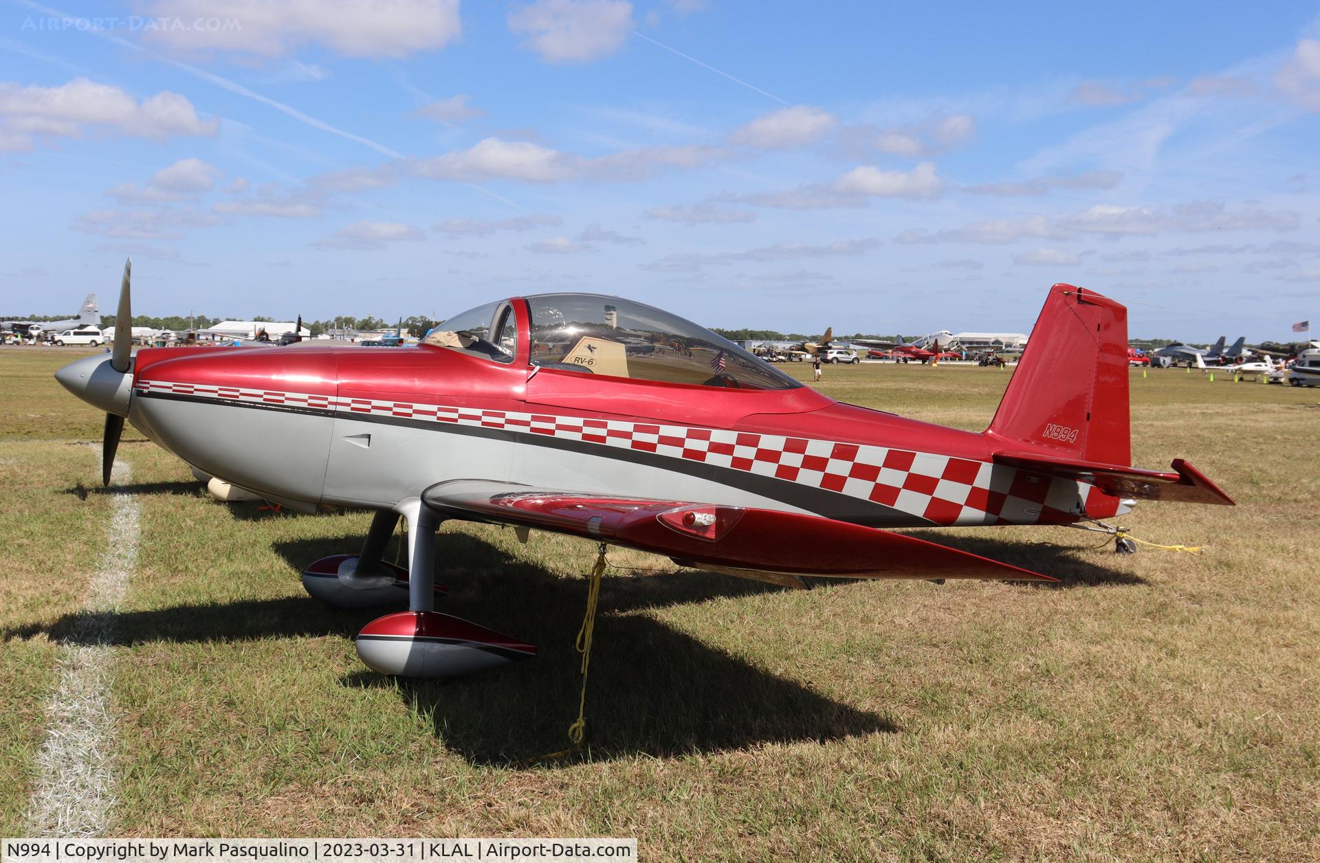 N994, 2008 Vans RV-8 C/N 81546, Vans RV-8