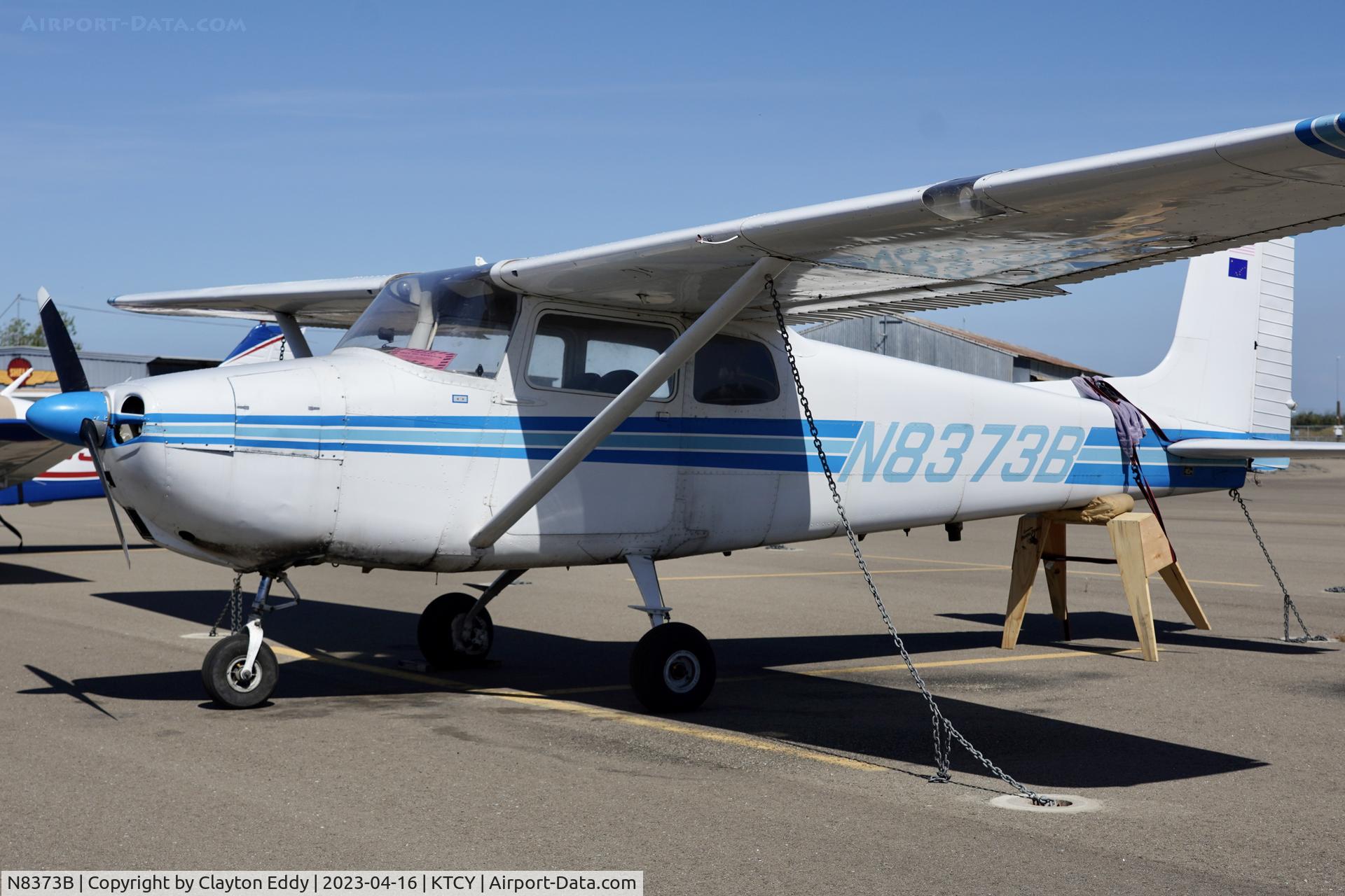 N8373B, 1957 Cessna 172 C/N 36173, Tracy airport in California 2023.