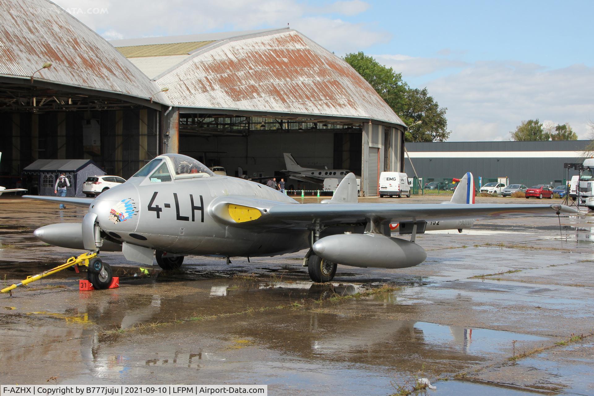 F-AZHX, De Havilland (FFA) Vampire FB.6 (DH-100) C/N 624, during Paris Air Legende 2021